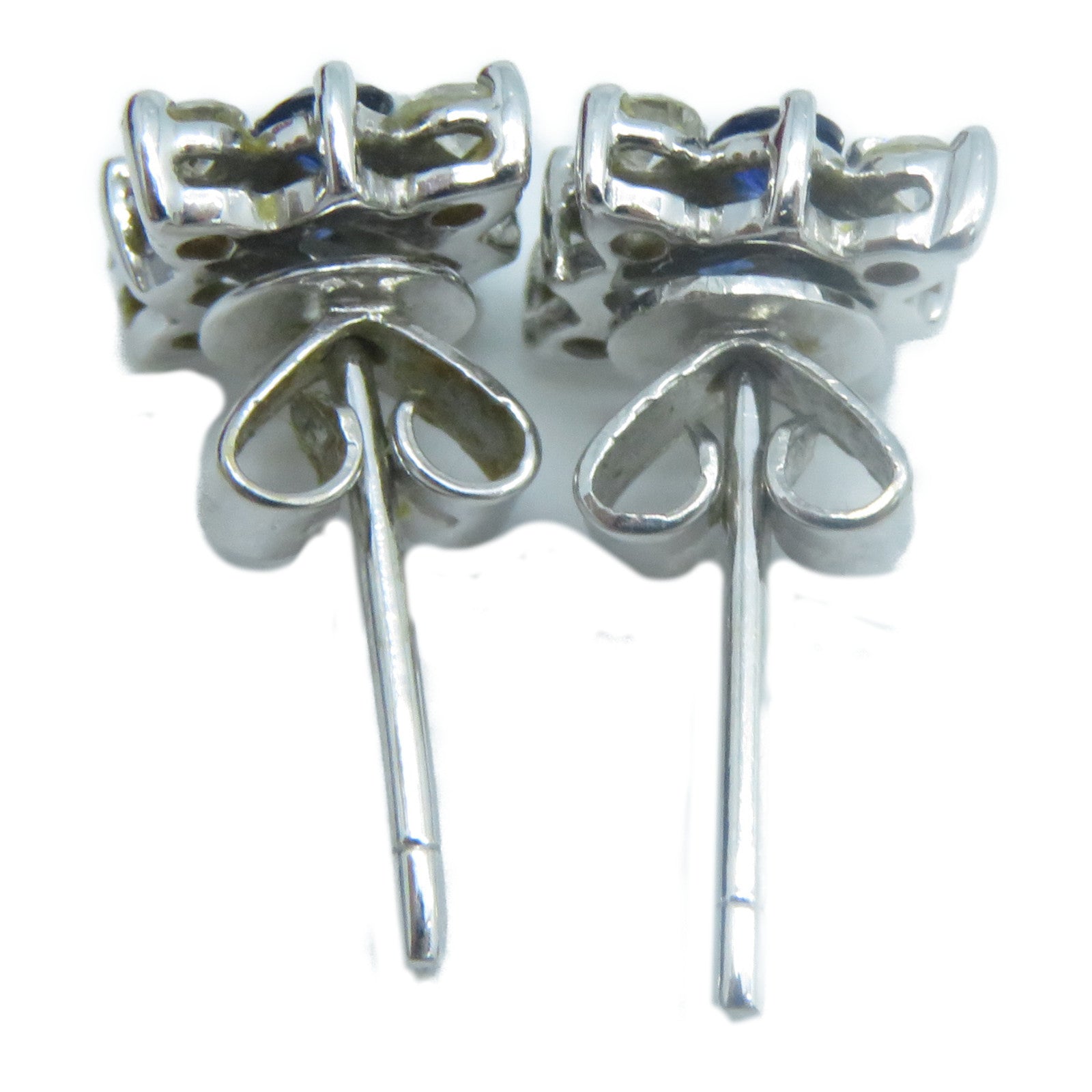 JEWELRY 18K白金Sapphire Earrings藍寶石/鑽石耳環
