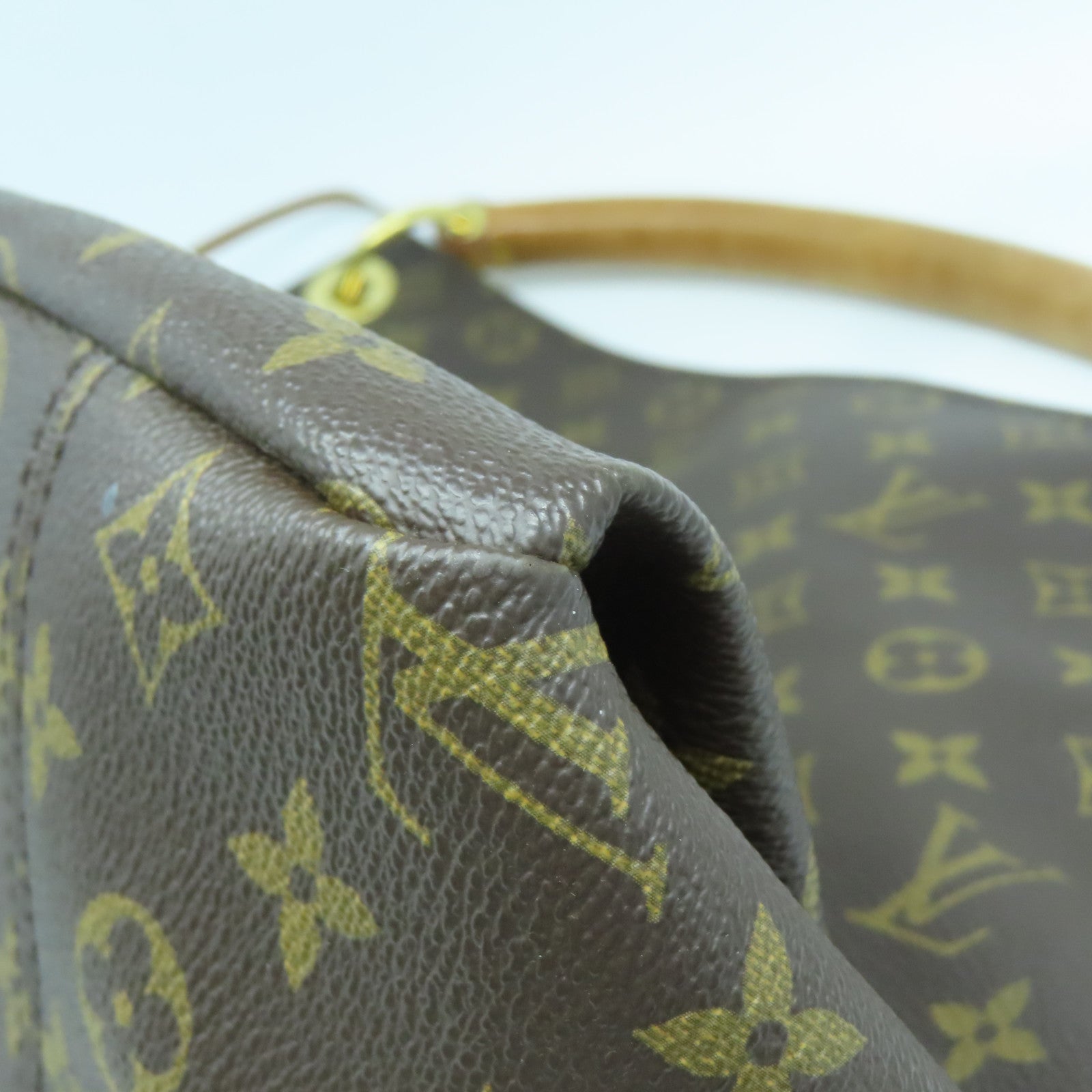 LOUIS VUITTON Monogram Artsy GM金扣手挽袋啡色