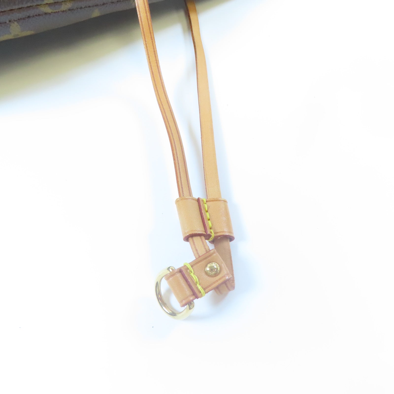 LOUIS VUITTON Monogram Neverfull MM金扣手挽袋啡色