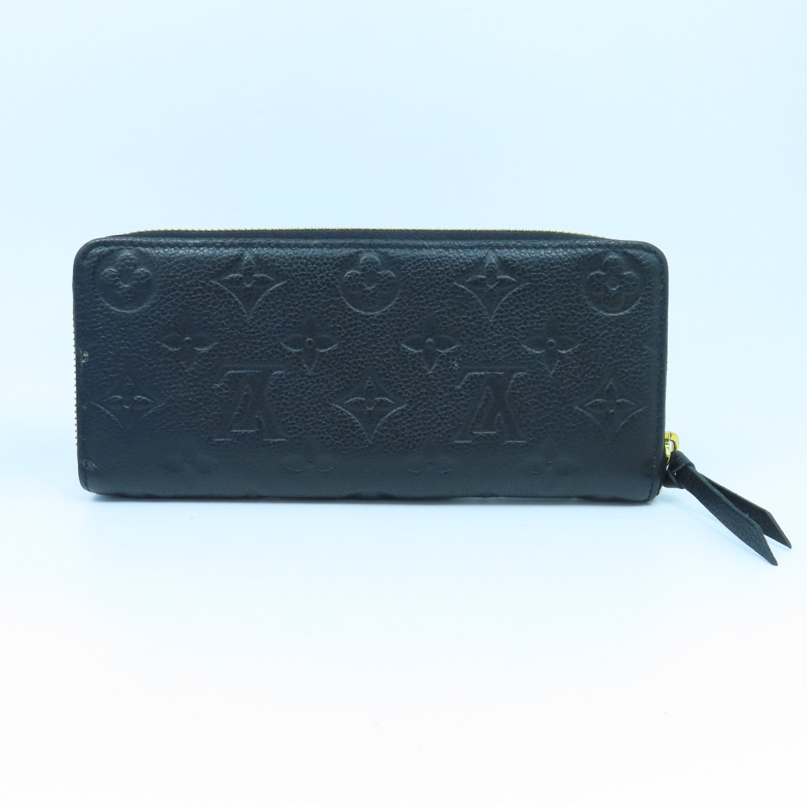 LOUIS VUITTON Monogram Empreinte Zipper Long Wallet金扣長錢包黑色
