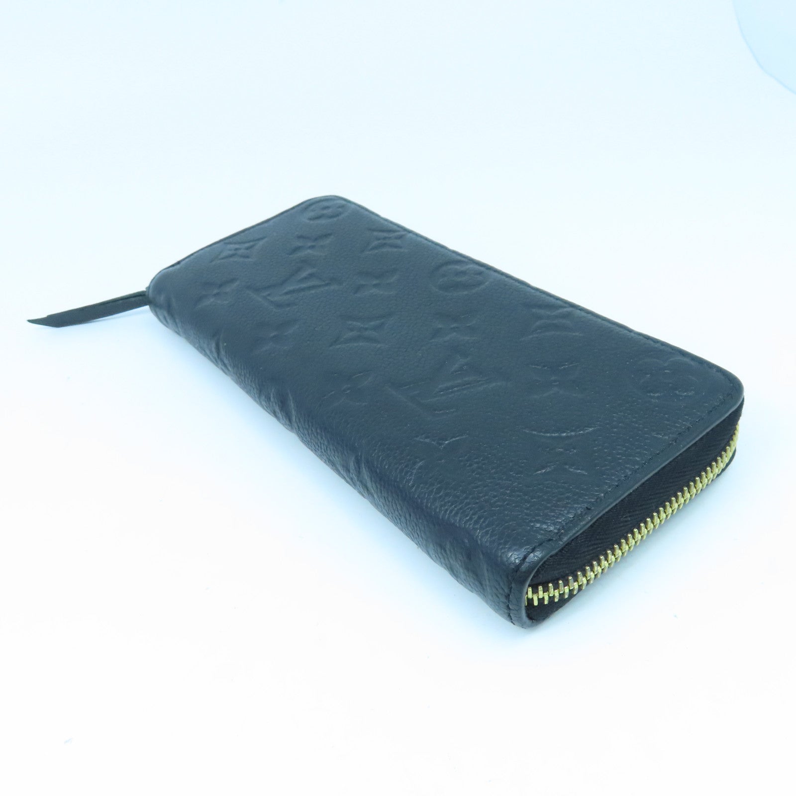 LOUIS VUITTON Monogram Empreinte Zipper Long Wallet金扣長錢包黑色
