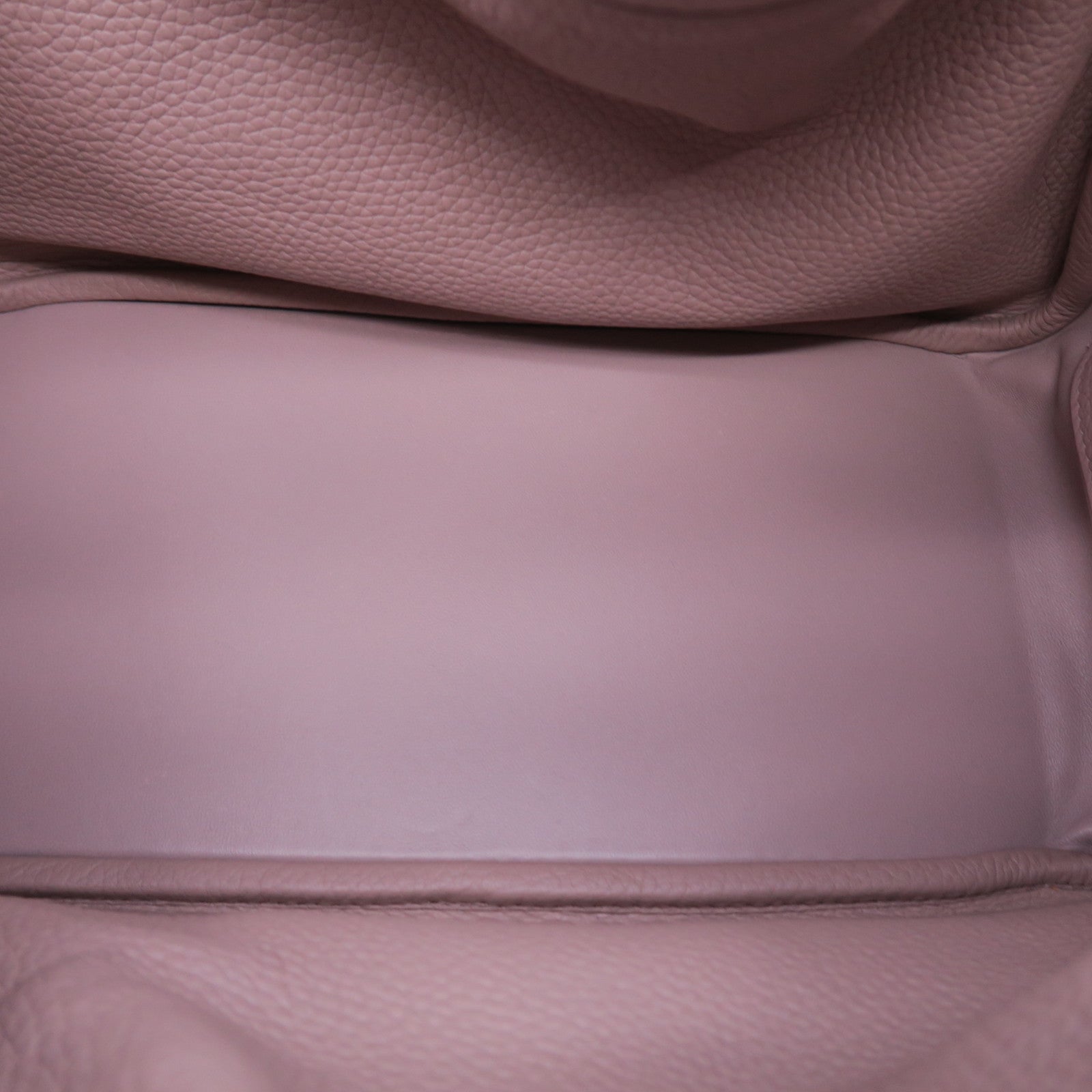 HERMES Taurillon Clemence皮革Lindy 30银扣手挽肩背两用袋粉红色