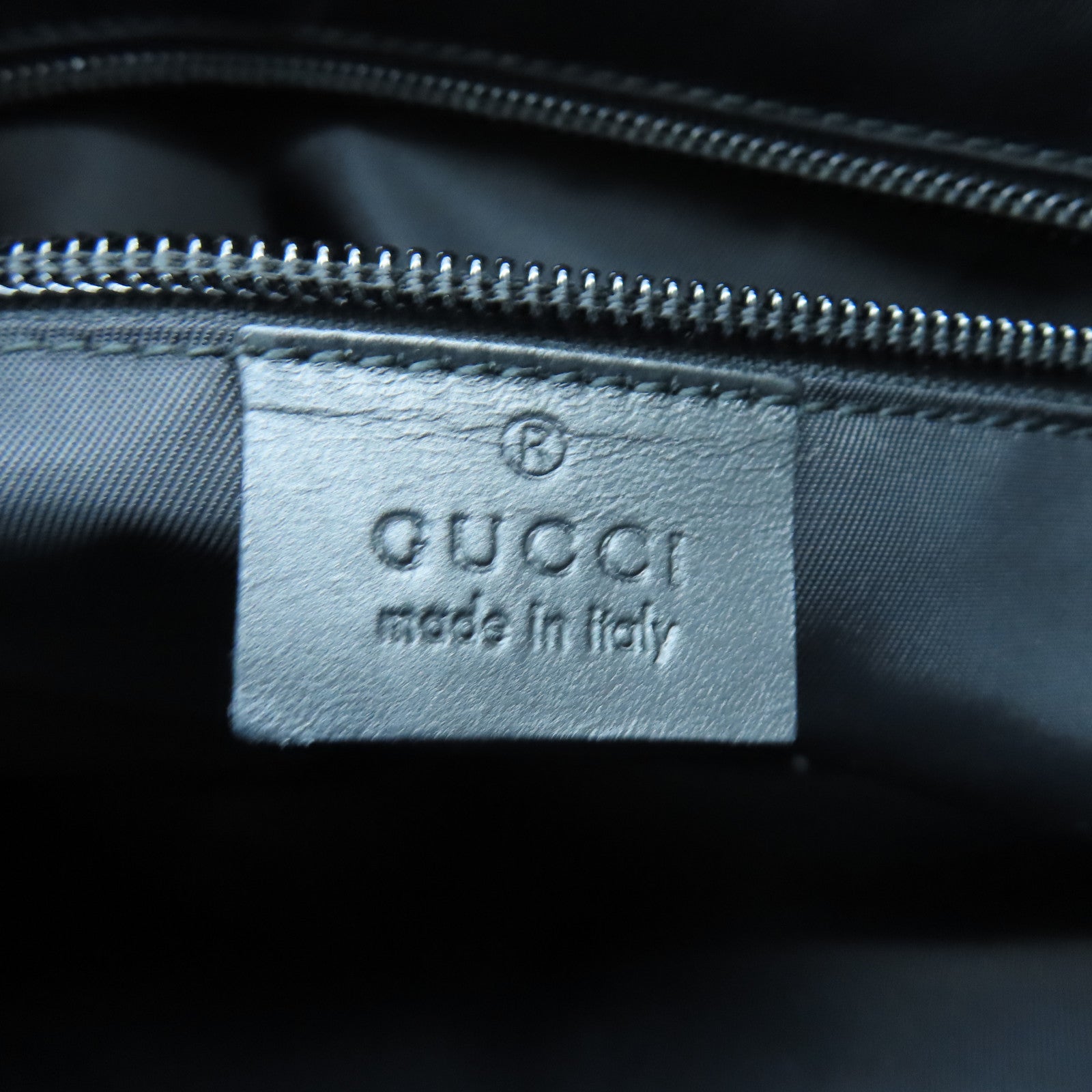 GUCCI Nylon Brief Case Silver Buckle Handle Bag Black