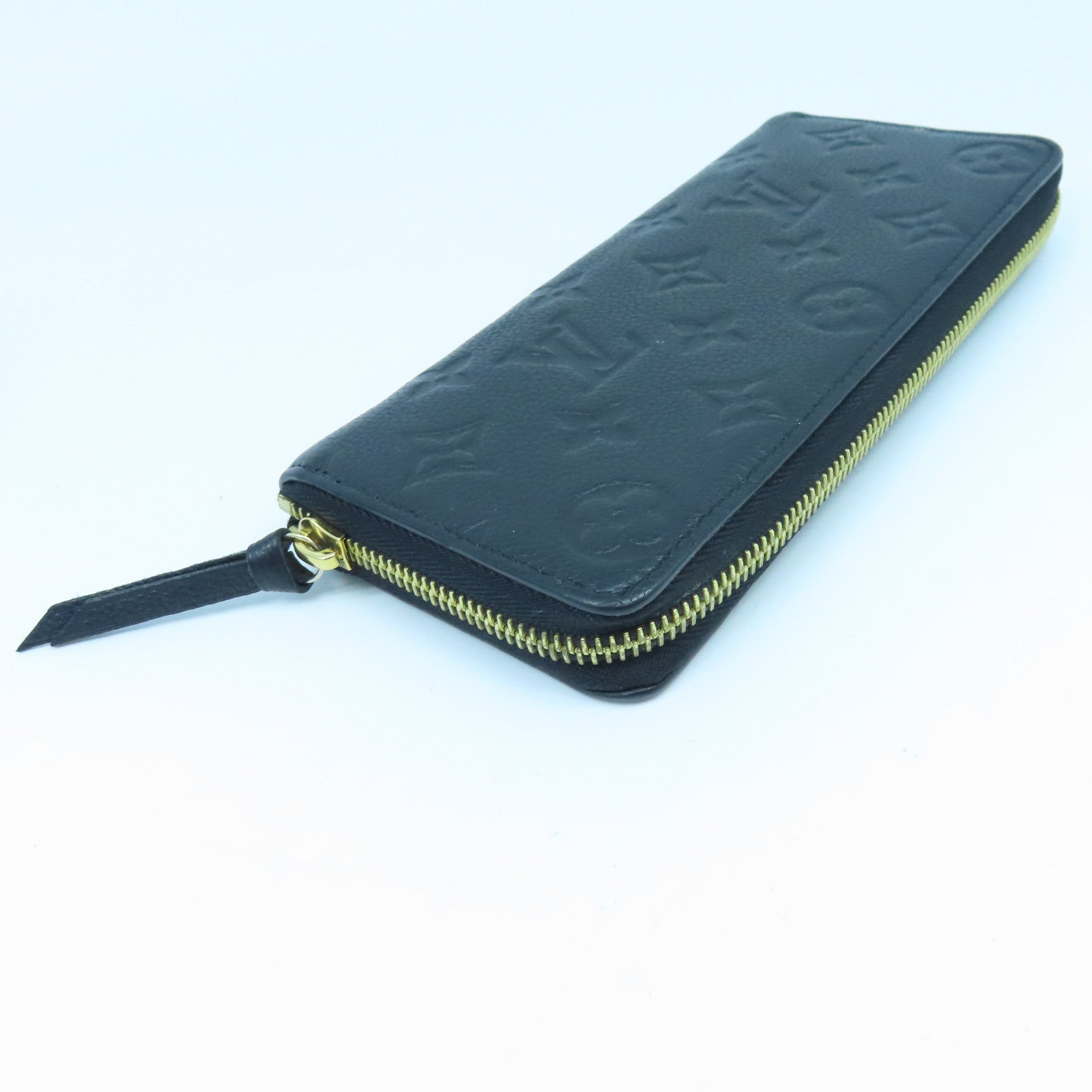 LOUIS VUITTON Monogram Empreinte Zipper Long Wallet金扣長錢包黑色