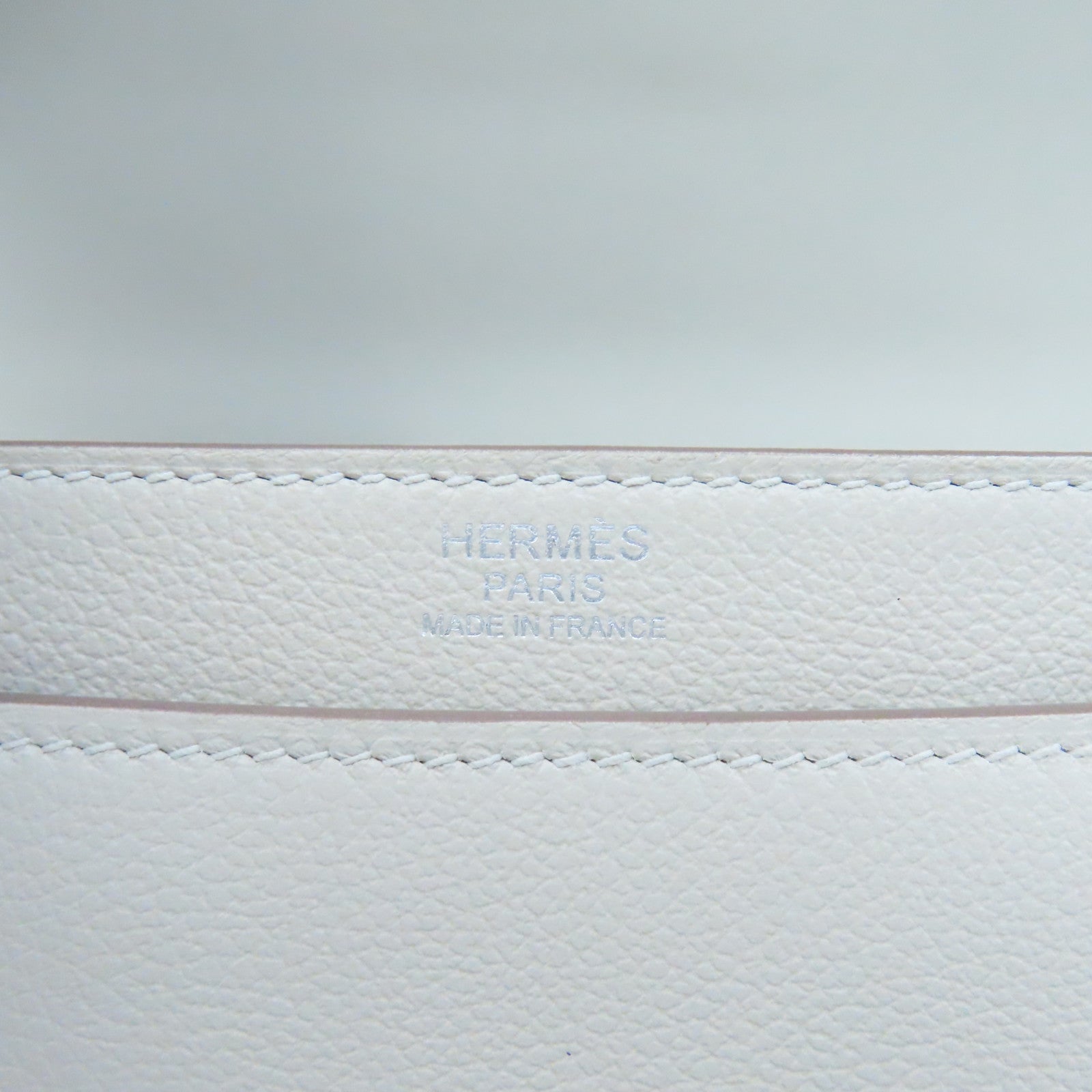 HERMES Evercolor皮革2002 Shoulder Bag銀扣肩背袋Gris Perle珍珠灰