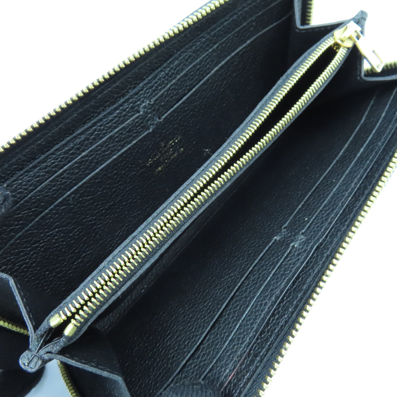 LOUIS VUITTON Monogram Empreinte Zipper Long Wallet金扣長錢包黑色