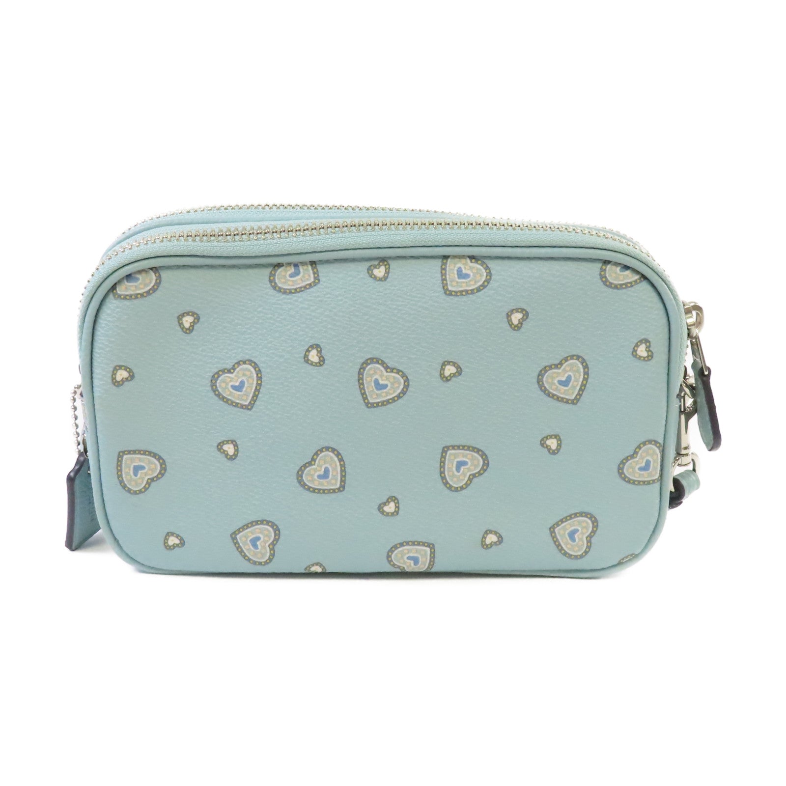 COACH 塗層帆布2Way Shoulder Bag手挽肩背兩用袋藍色
