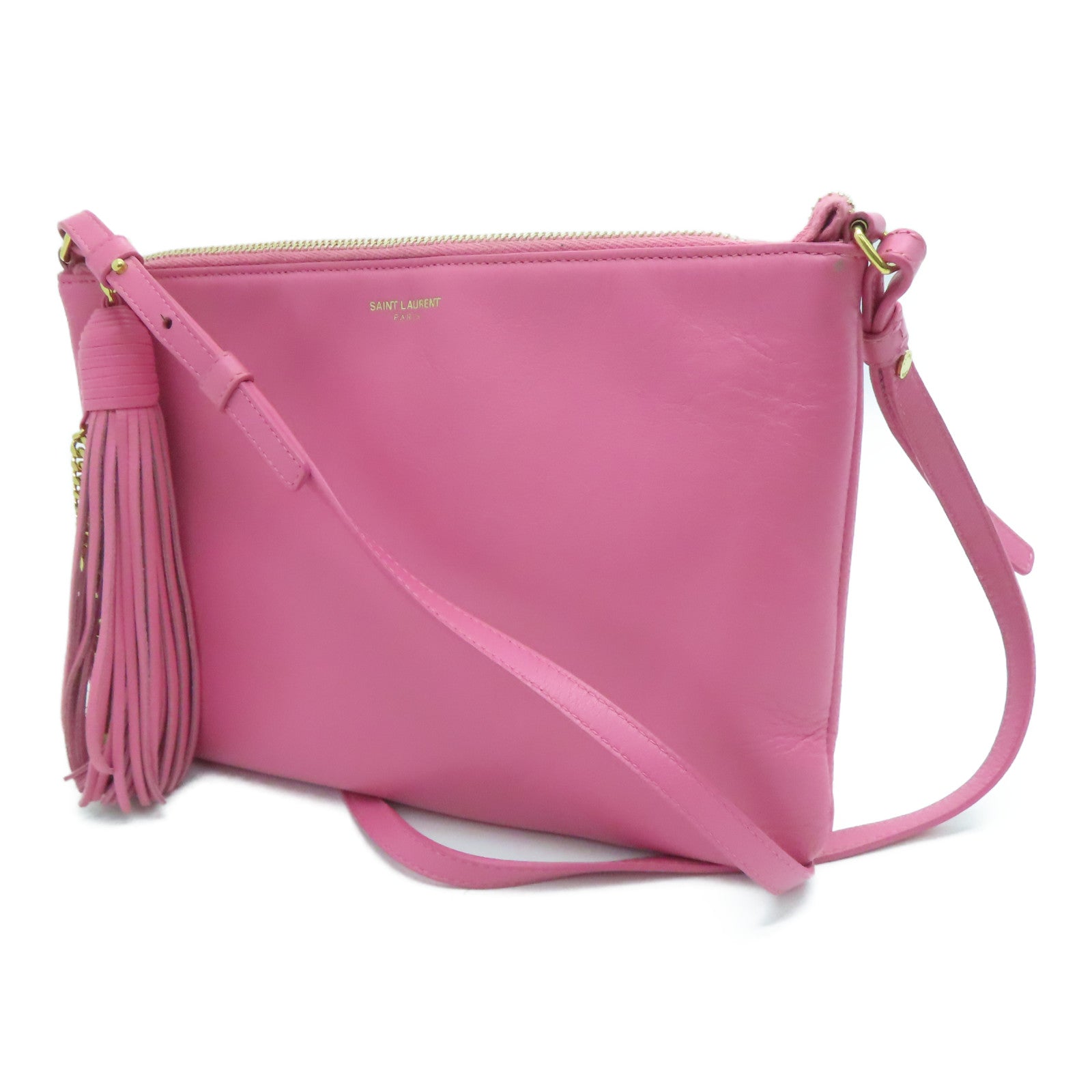 SAINT LAURENT 羊皮皮革Shoulder Bag金扣肩背袋粉红色