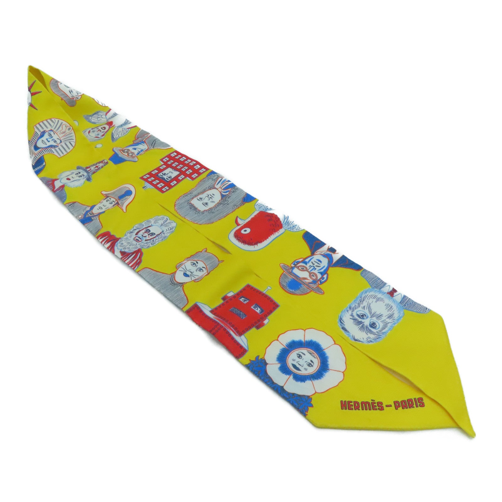 HERMES Silk Twilly Scarf Yellow/Red/Blue – Brand Off Hong Kong