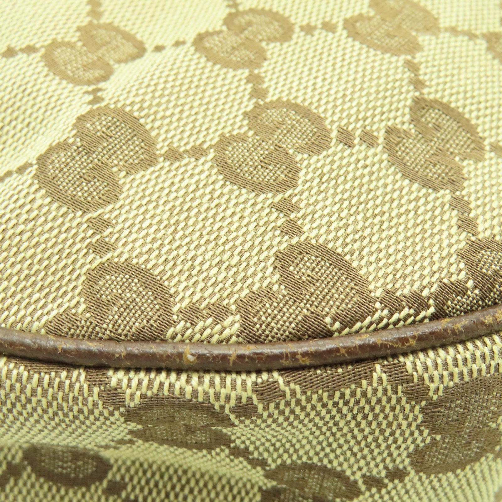 GUCCI 帆布Shoulder Bag銀扣肩背袋啡色