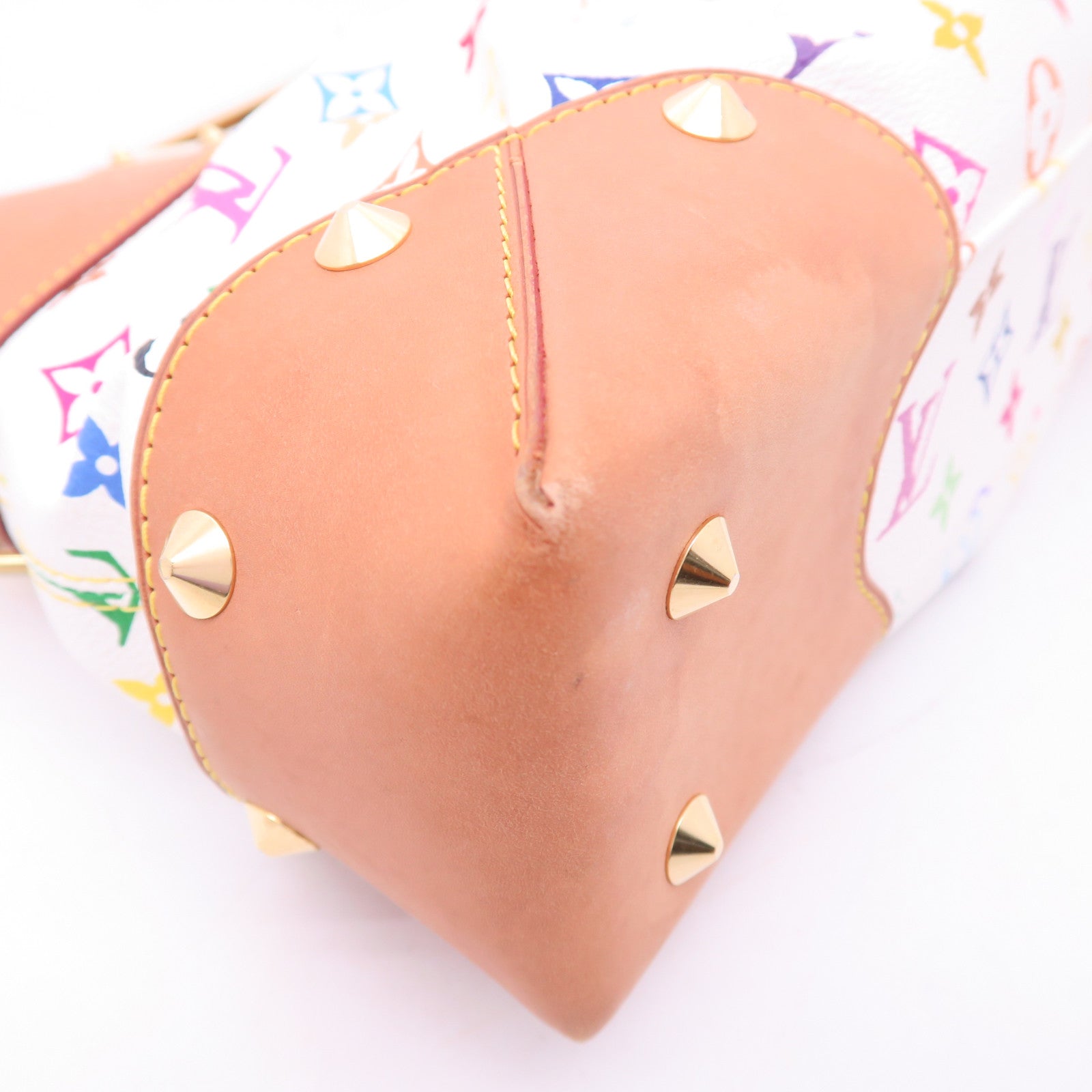 LOUIS VUITTON Monogram Multicolore Judy MM金扣手挽肩背兩用袋白色