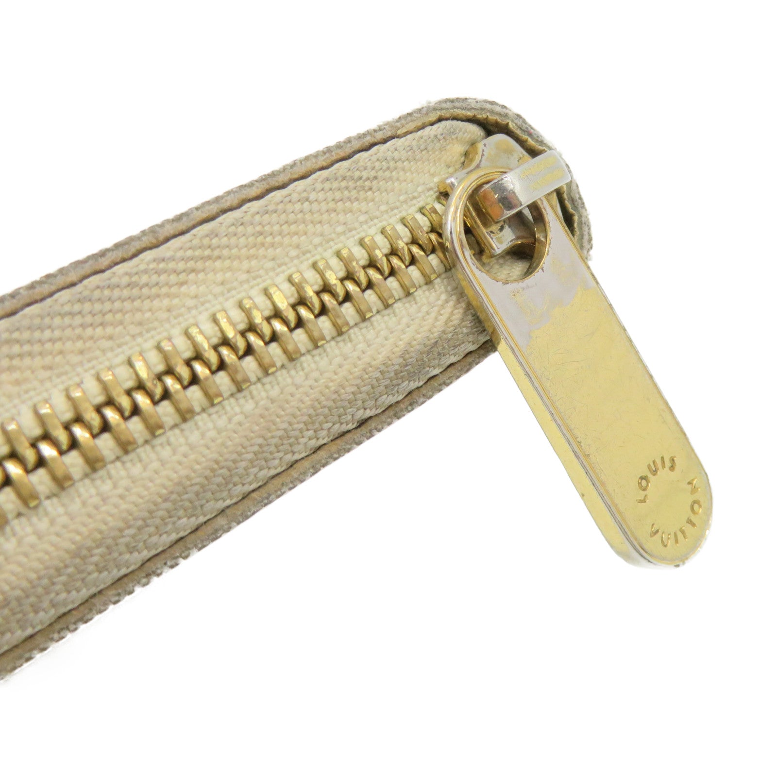 LOUIS VUITTON Damier Azur Zipper Long Wallet拉链长钱包米白色
