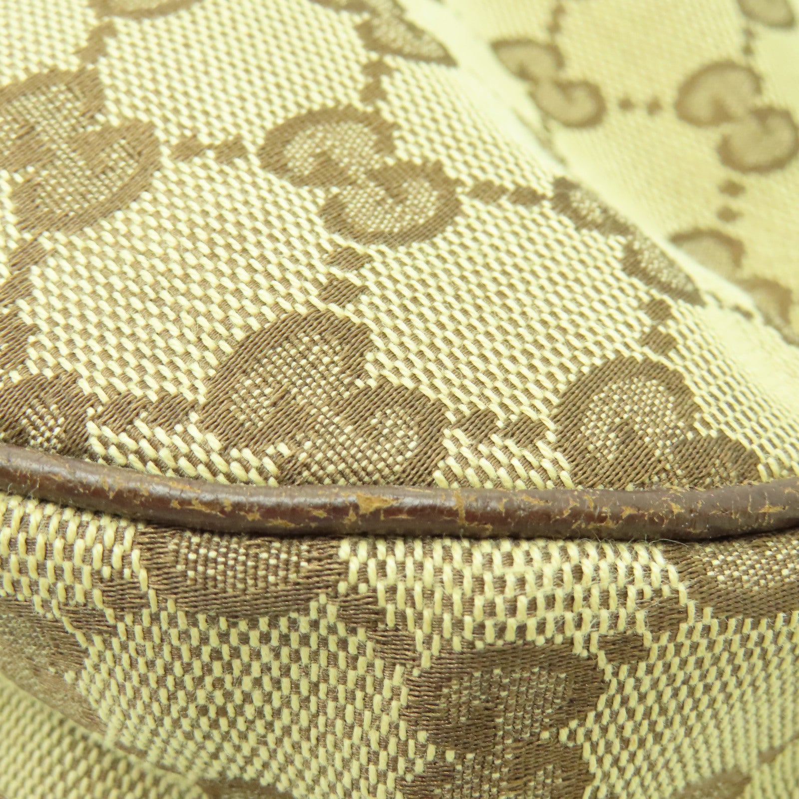 GUCCI 帆布Shoulder Bag銀扣肩背袋啡色