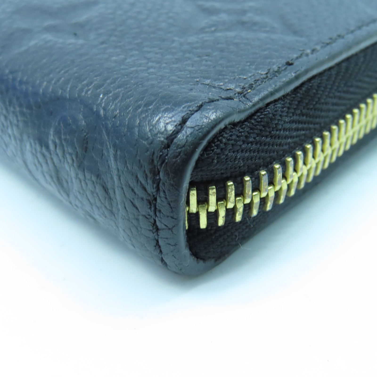 LOUIS VUITTON Monogram Empreinte Zipper Long Wallet金扣長錢包黑色