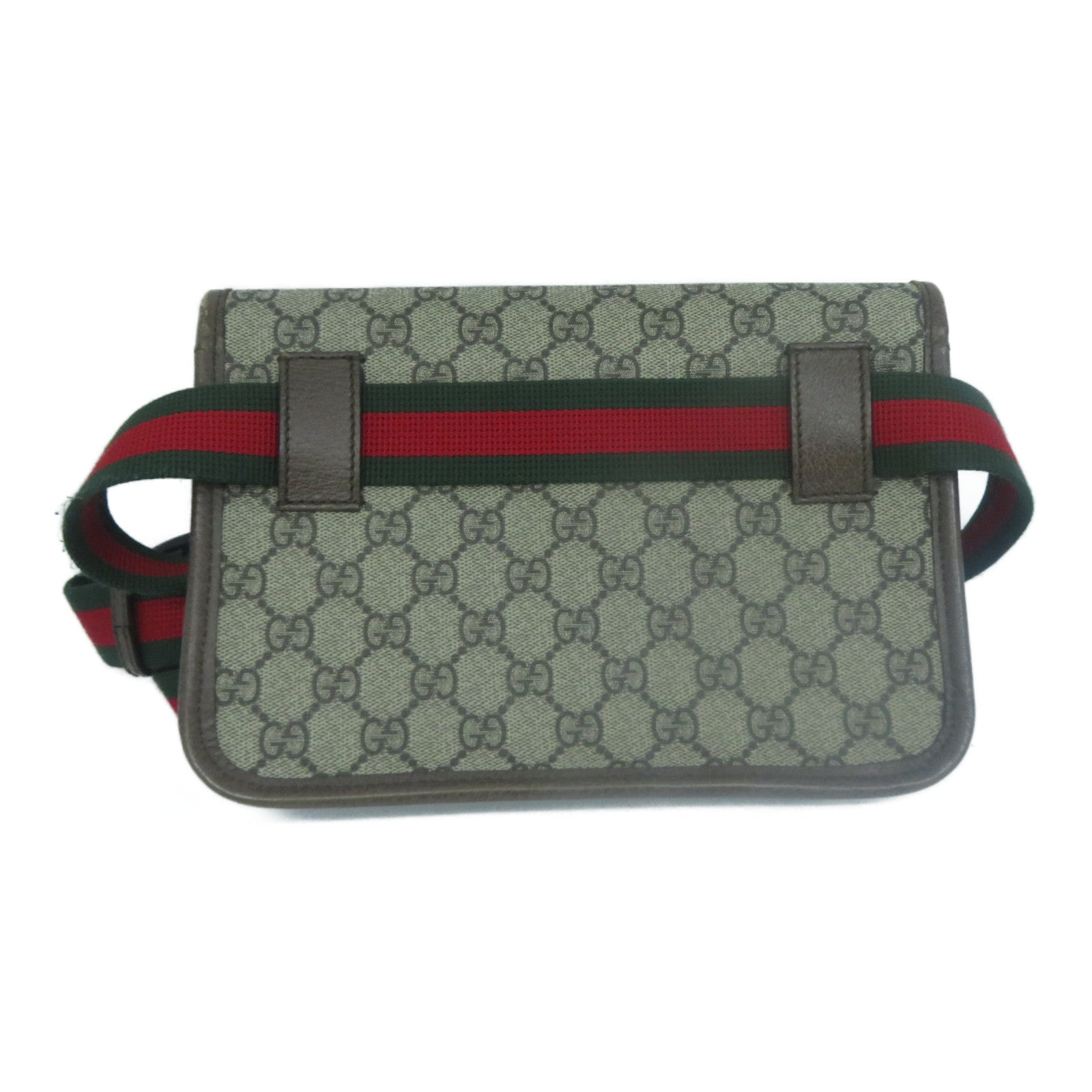 GUCCI 塗層帆布Waist Bag金扣腰包啡色