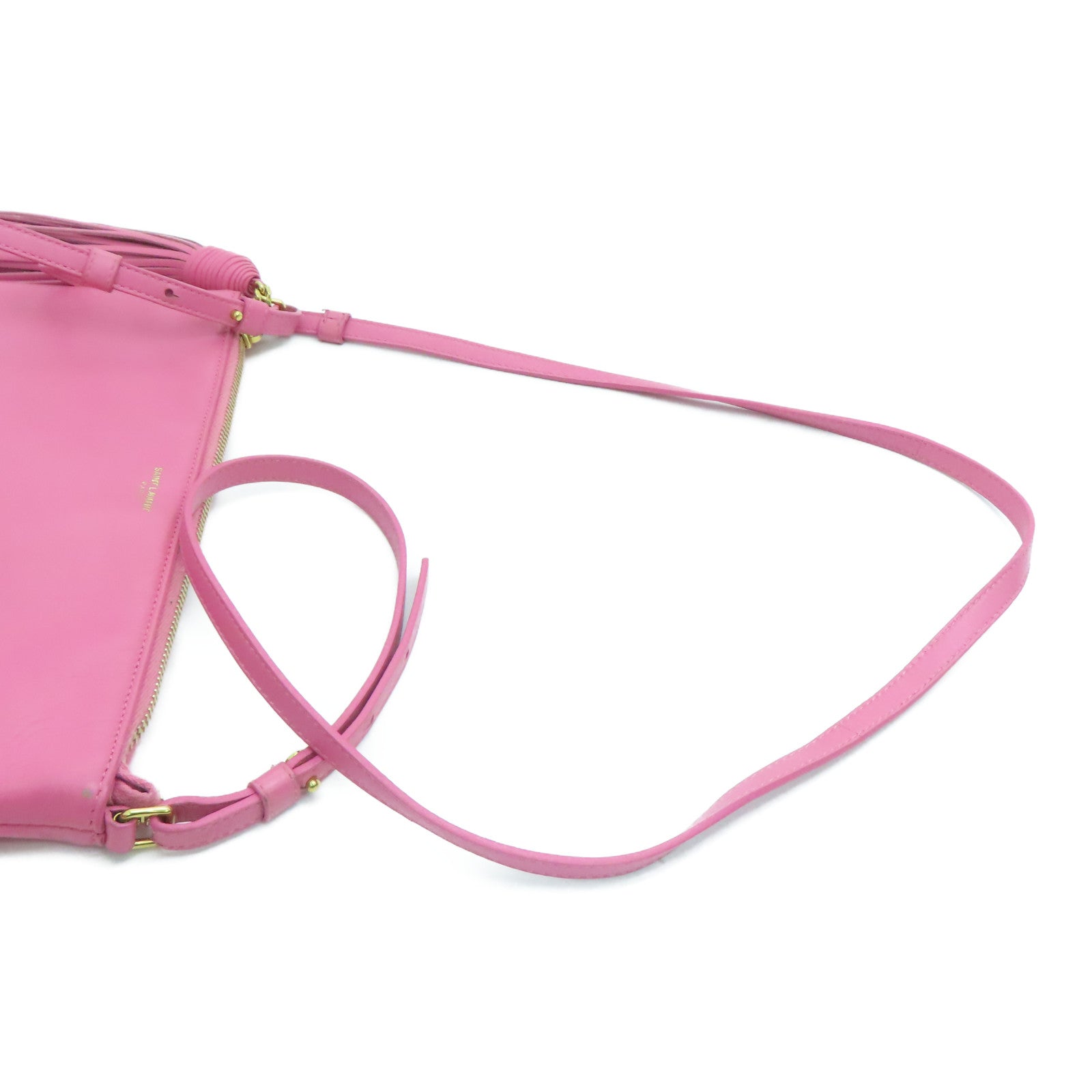 SAINT LAURENT 羊皮皮革Shoulder Bag金扣肩背袋粉红色