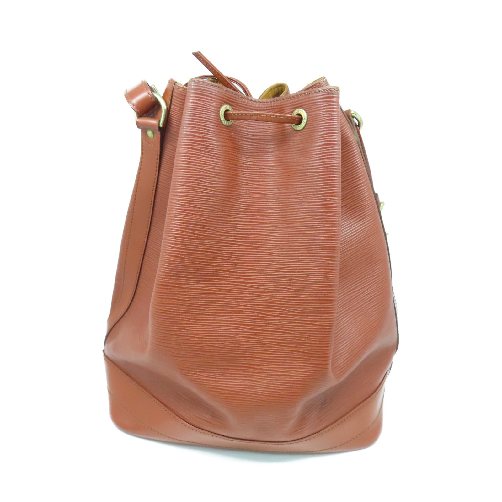 LOUIS VUITTON Epi Leather Noe Gold Buckle Shoulder Bag Brown
