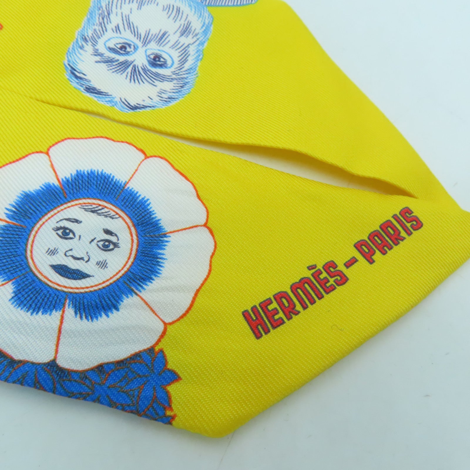 HERMES Silk Twilly Scarf Yellow/Red/Blue – Brand Off Hong Kong