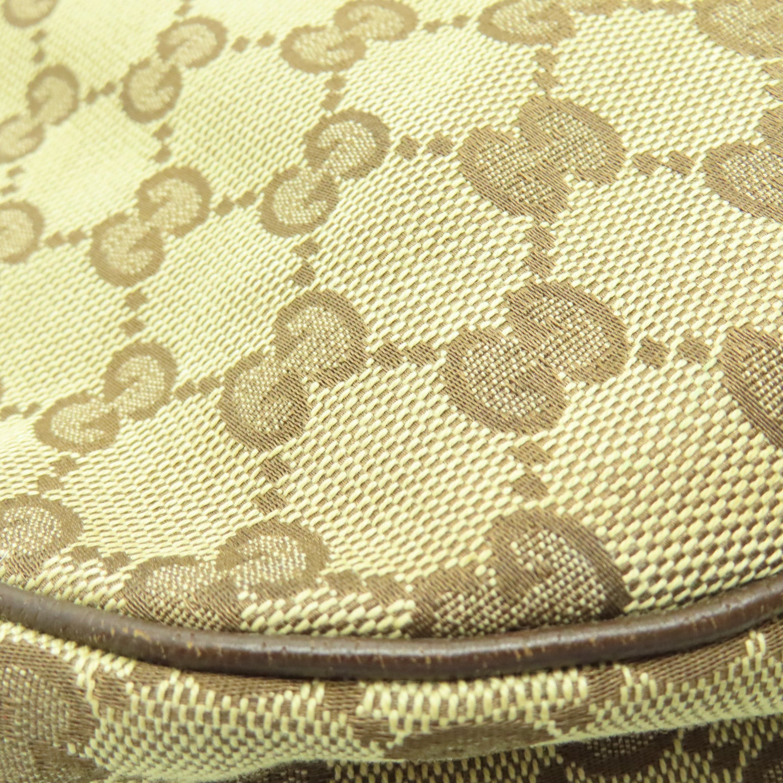 GUCCI 帆布Shoulder Bag銀扣肩背袋啡色