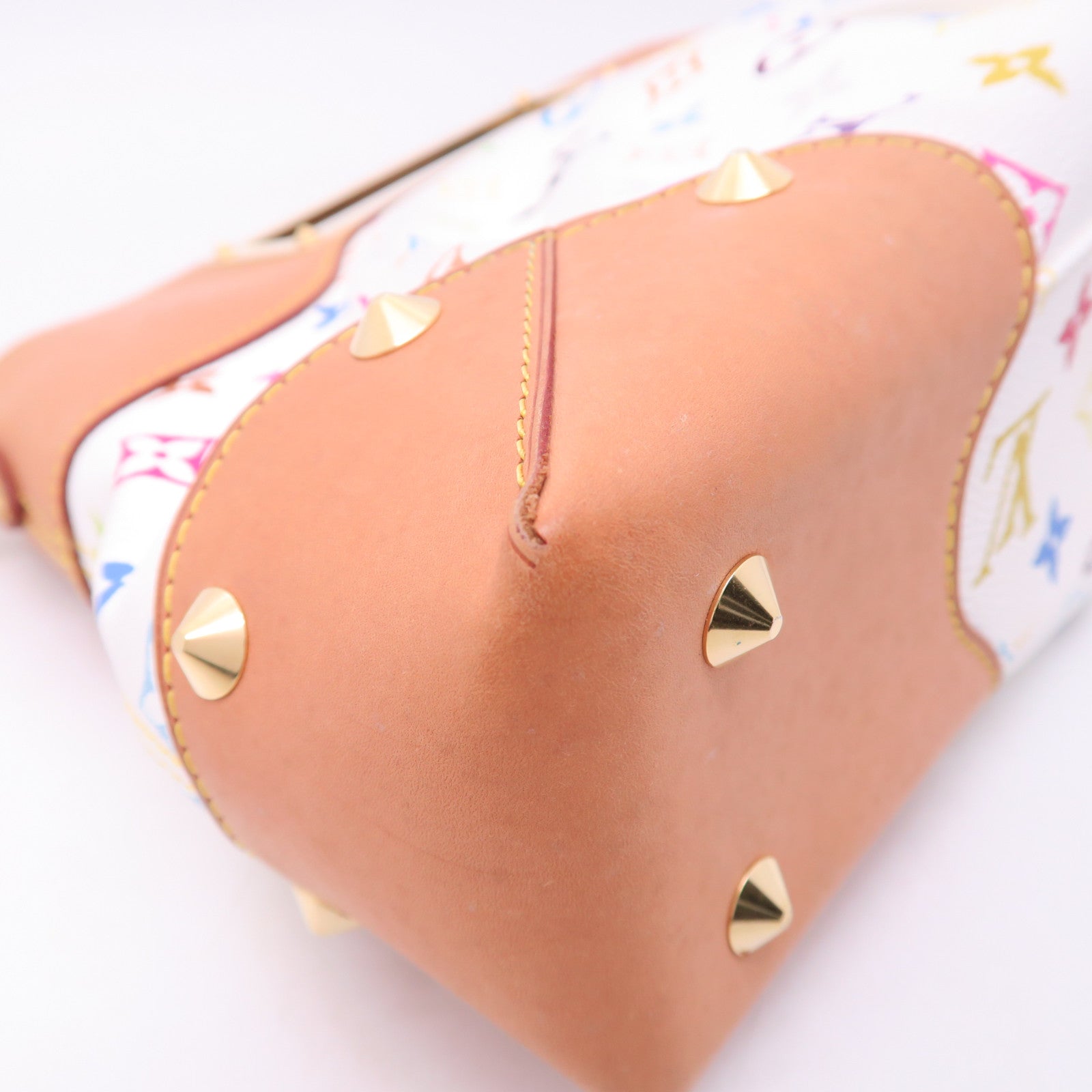 LOUIS VUITTON Monogram Multicolore Judy MM金扣手挽肩背兩用袋白色