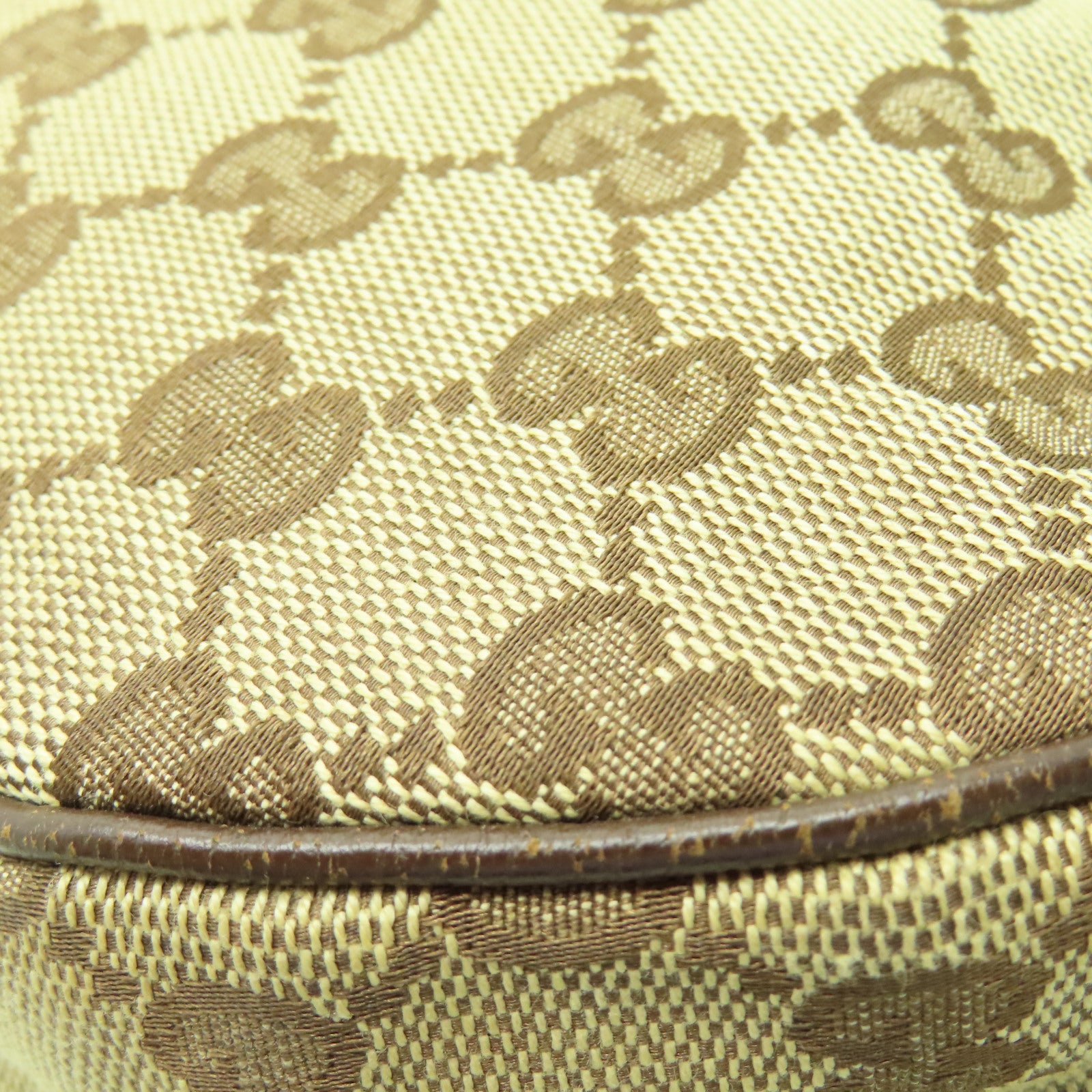 GUCCI 帆布Shoulder Bag銀扣肩背袋啡色