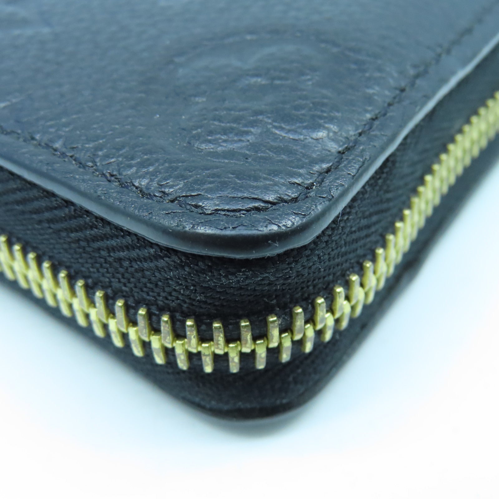 LOUIS VUITTON Monogram Empreinte Zipper Long Wallet金扣長錢包黑色