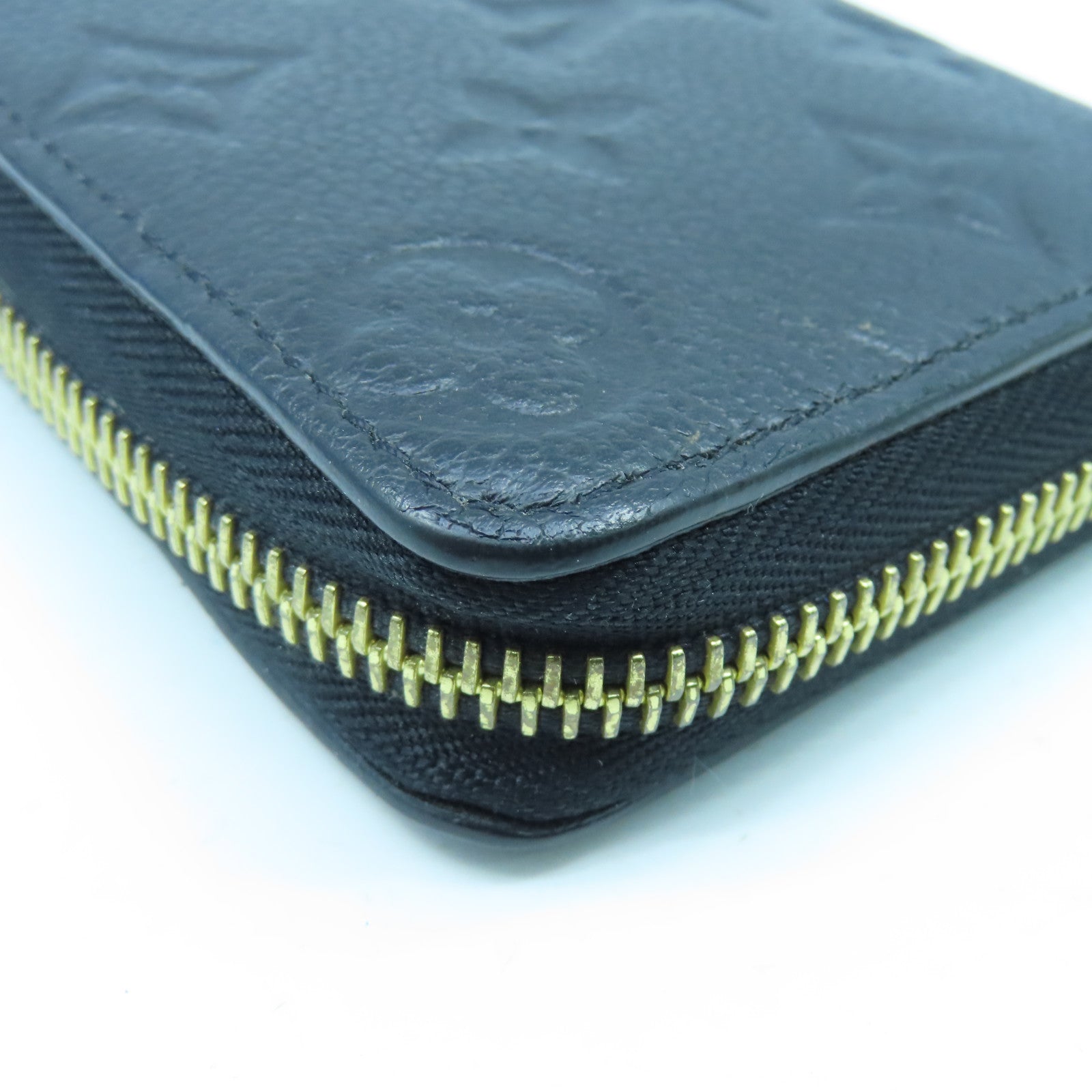 LOUIS VUITTON Monogram Empreinte Zipper Long Wallet金扣長錢包黑色