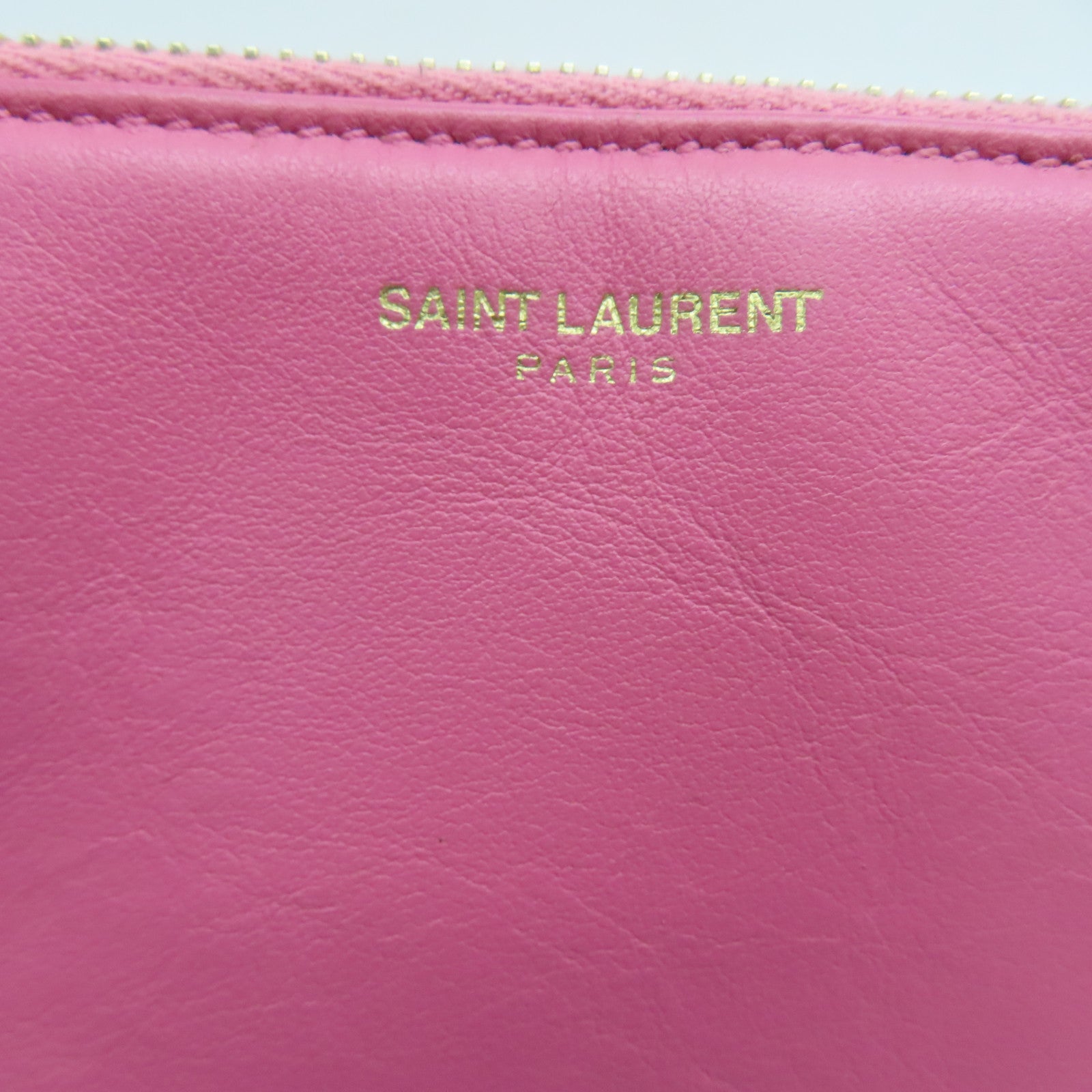 SAINT LAURENT 羊皮皮革Shoulder Bag金扣肩背袋粉红色