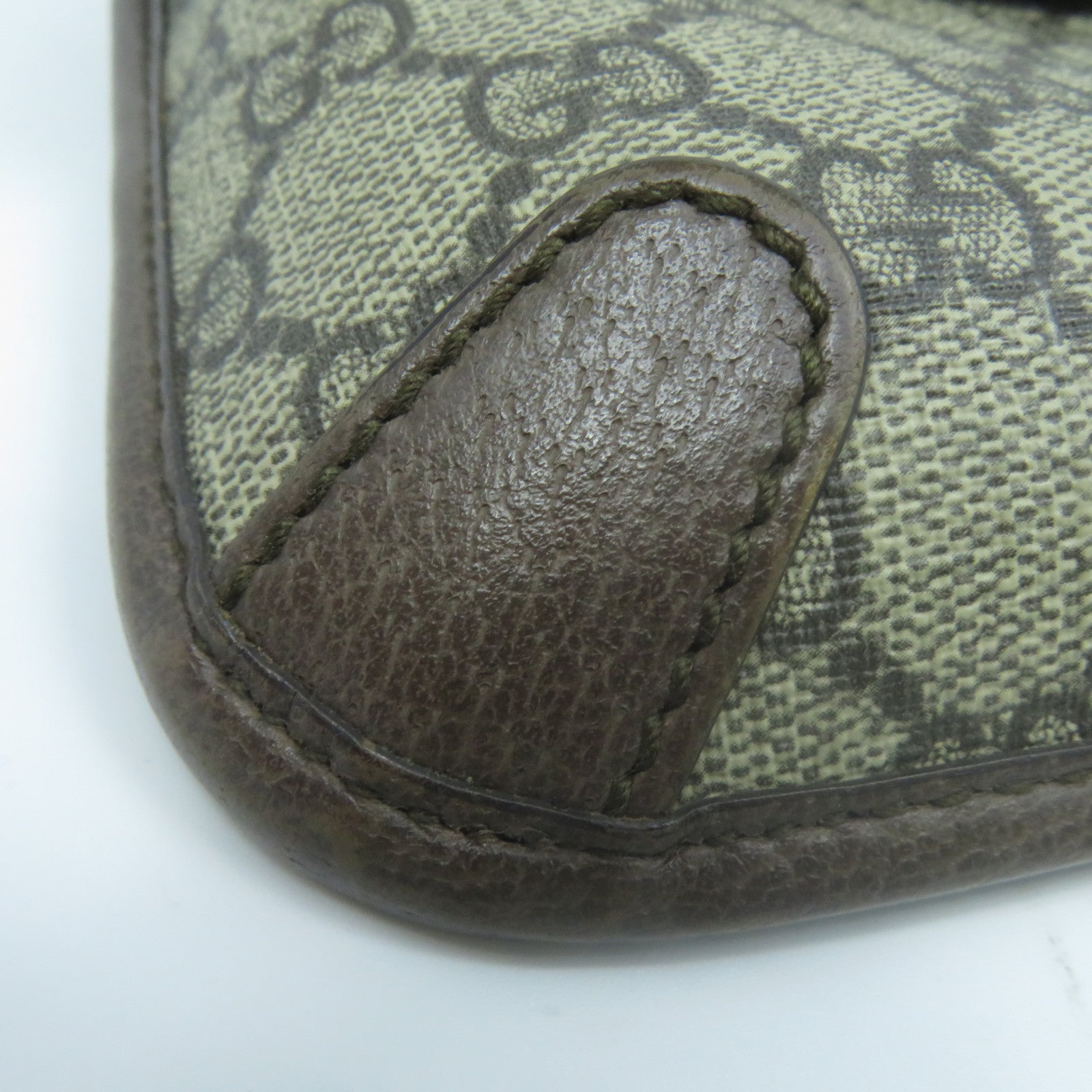GUCCI 塗層帆布Waist Bag金扣腰包啡色