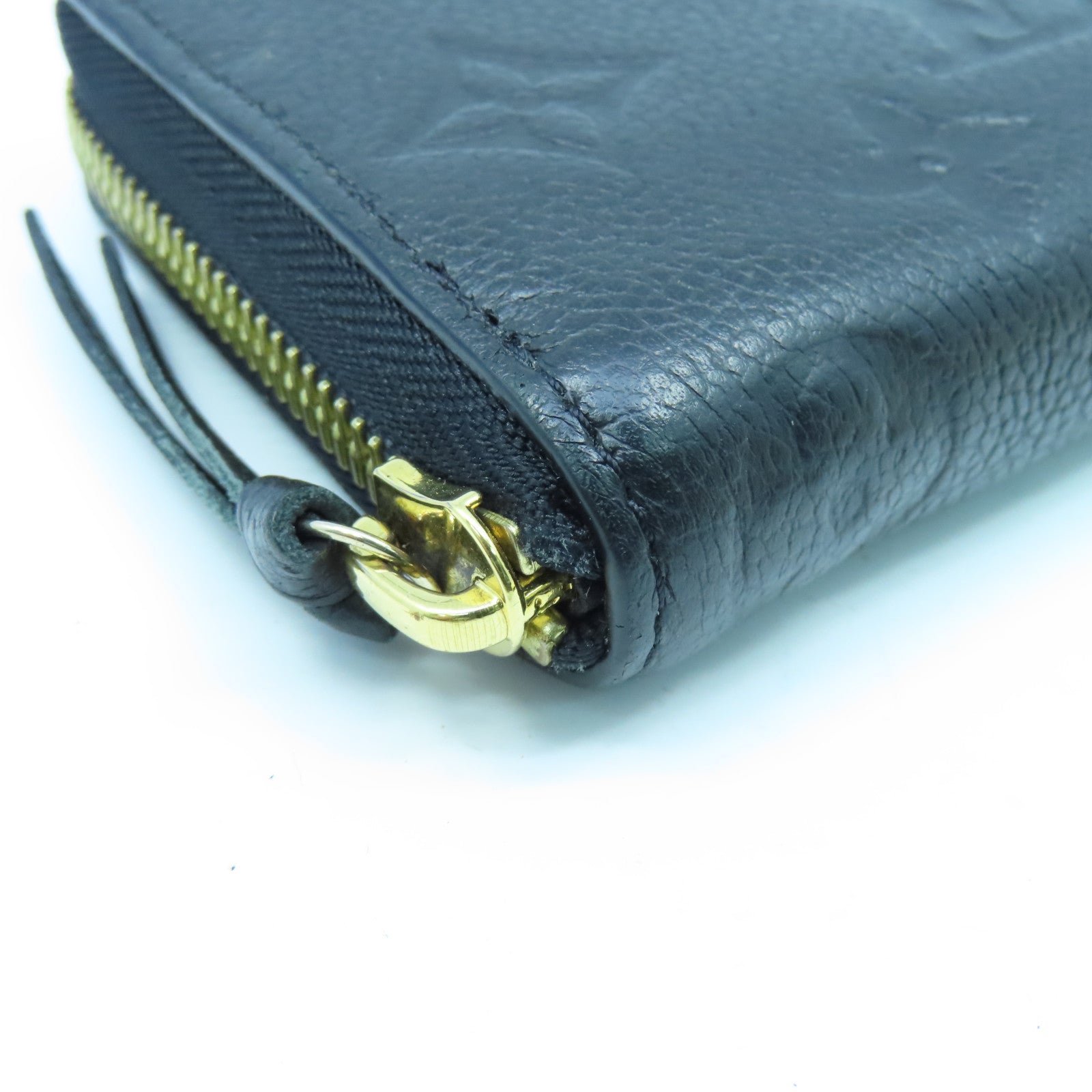 LOUIS VUITTON Monogram Empreinte Zipper Long Wallet金扣長錢包黑色