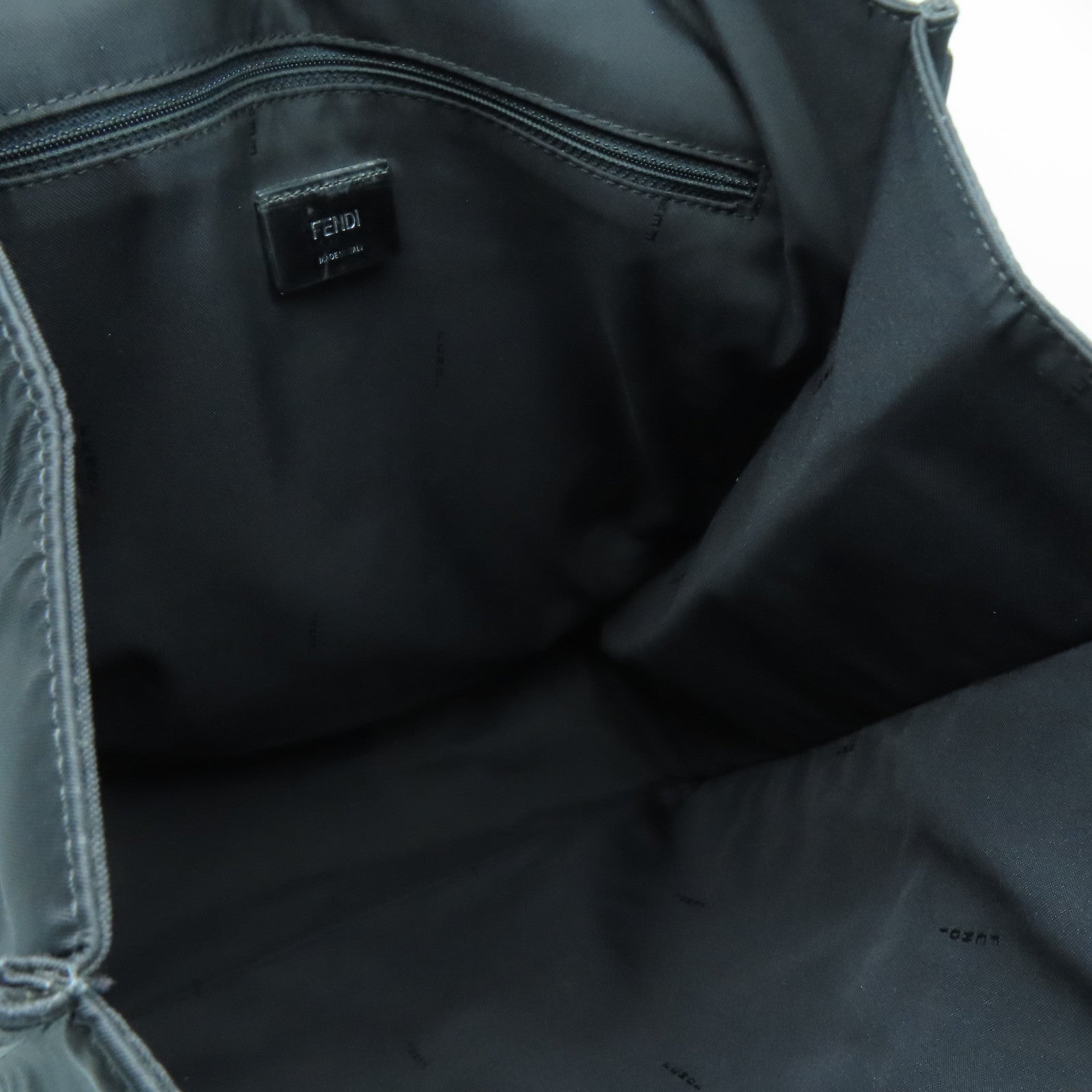 FENDI 尼龍Tote Bag銀扣手挽袋黑色