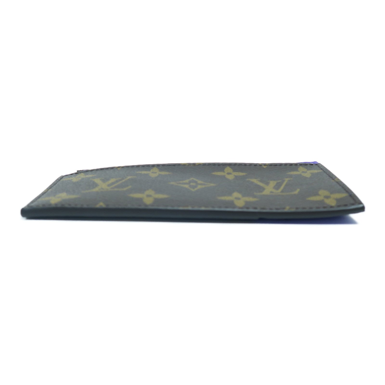 LOUIS VUITTON Monogram Macassar Coin Card Holder銀扣卡片套啡色/紫色