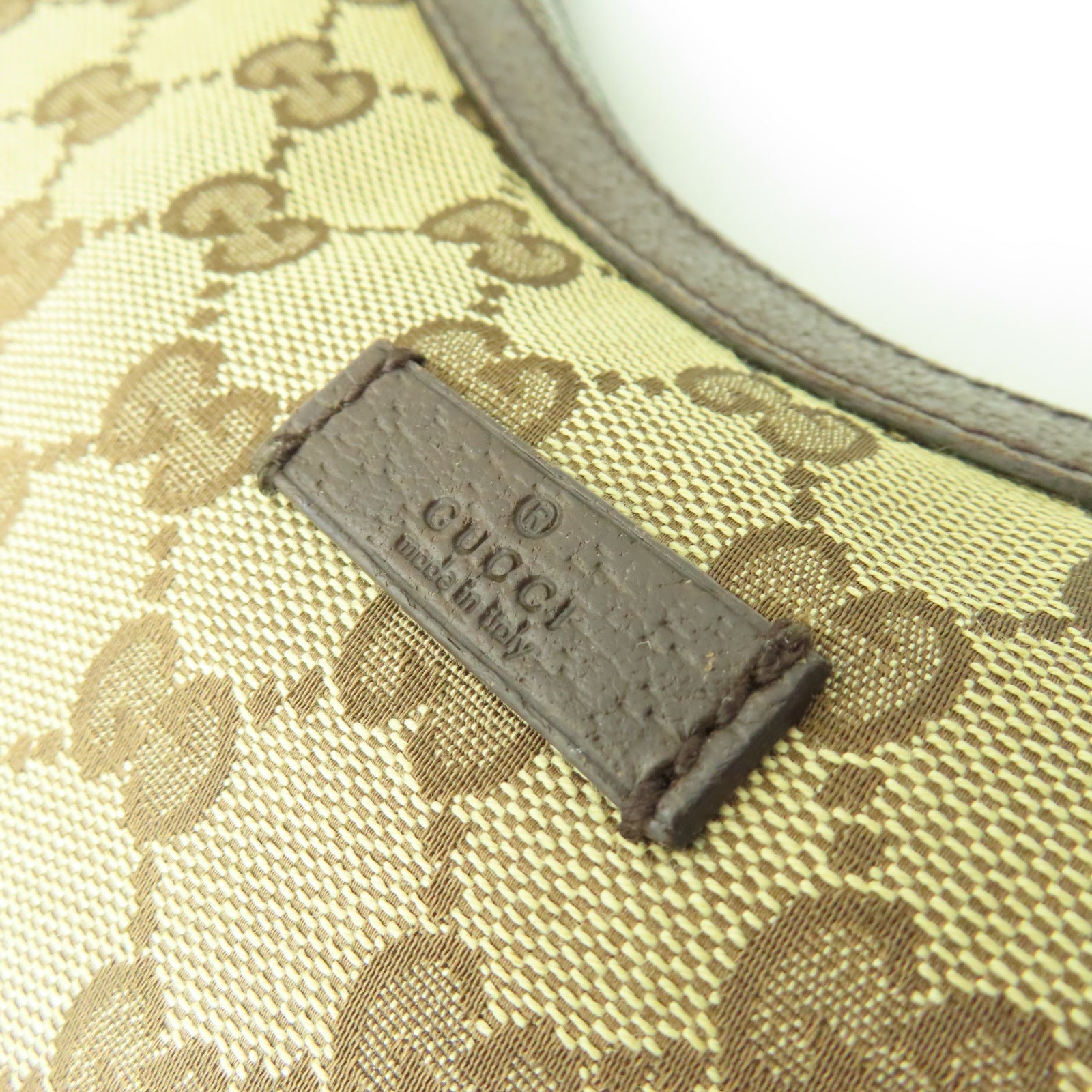 GUCCI 帆布Shoulder Bag銀扣肩背袋啡色