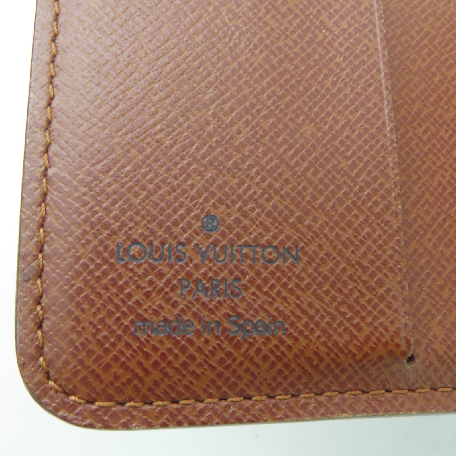 LOUIS VUITTON Monogram Compact Zipper Wallet金扣钱包啡色