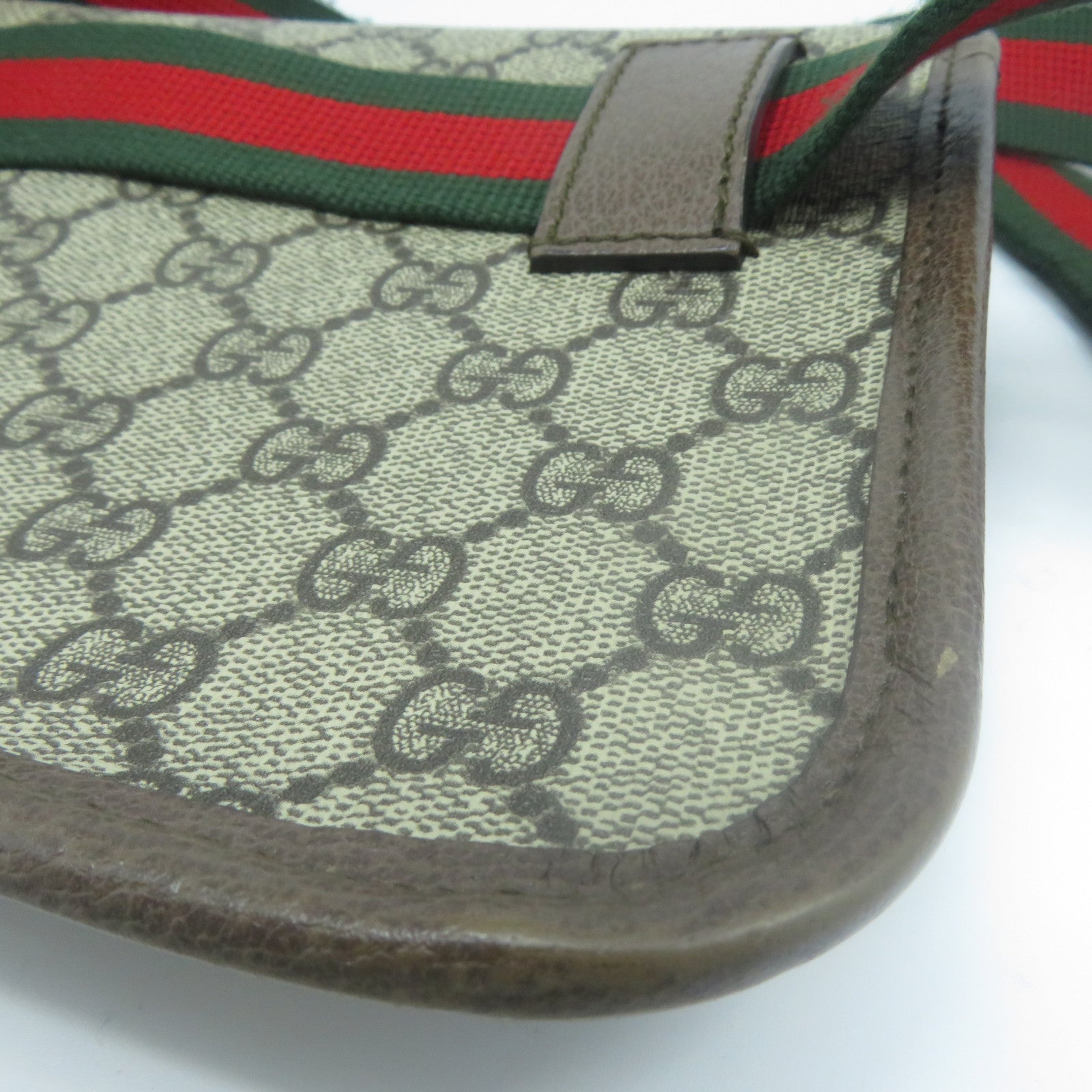 GUCCI 塗層帆布Waist Bag金扣腰包啡色