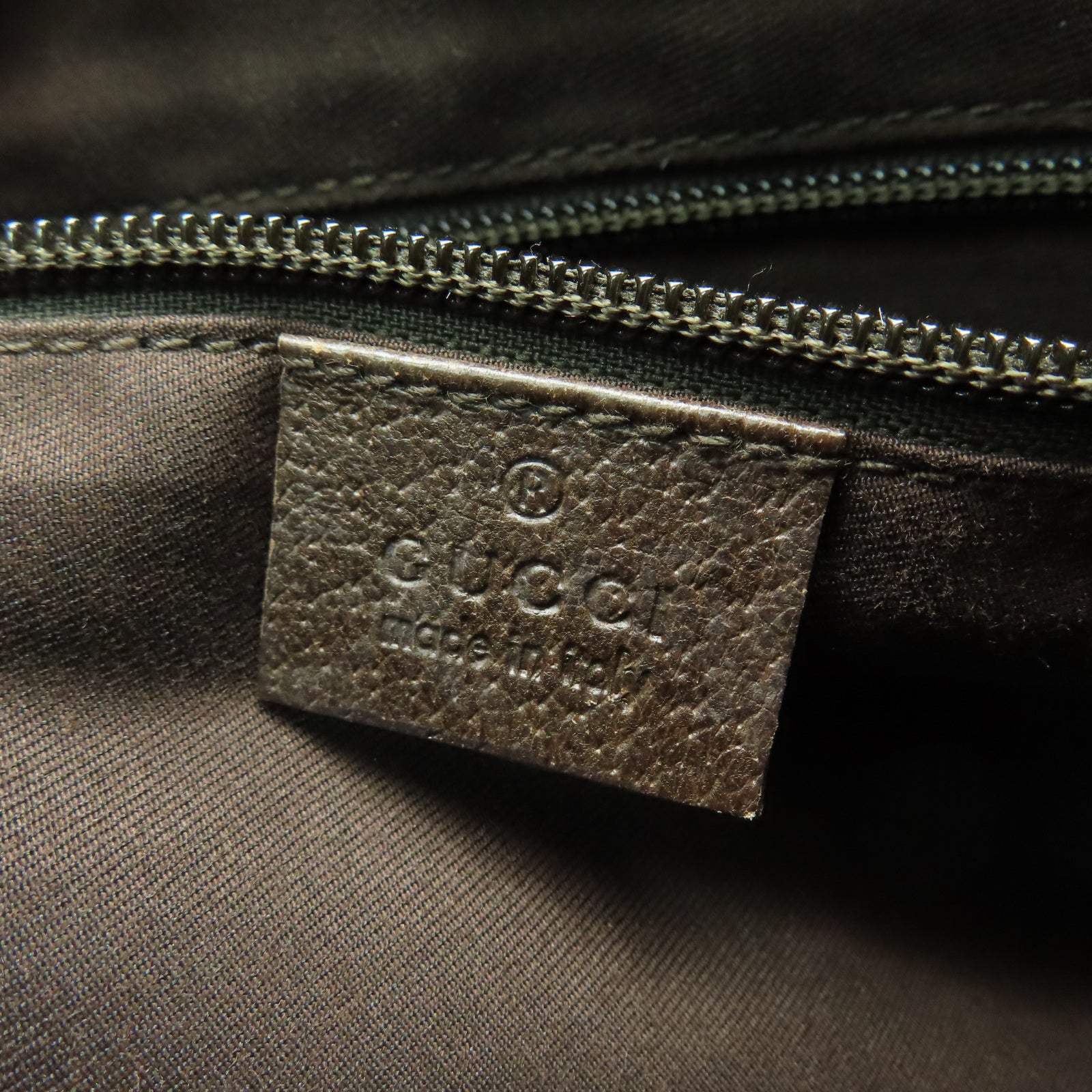 GUCCI 帆布Shoulder Bag銀扣肩背袋啡色