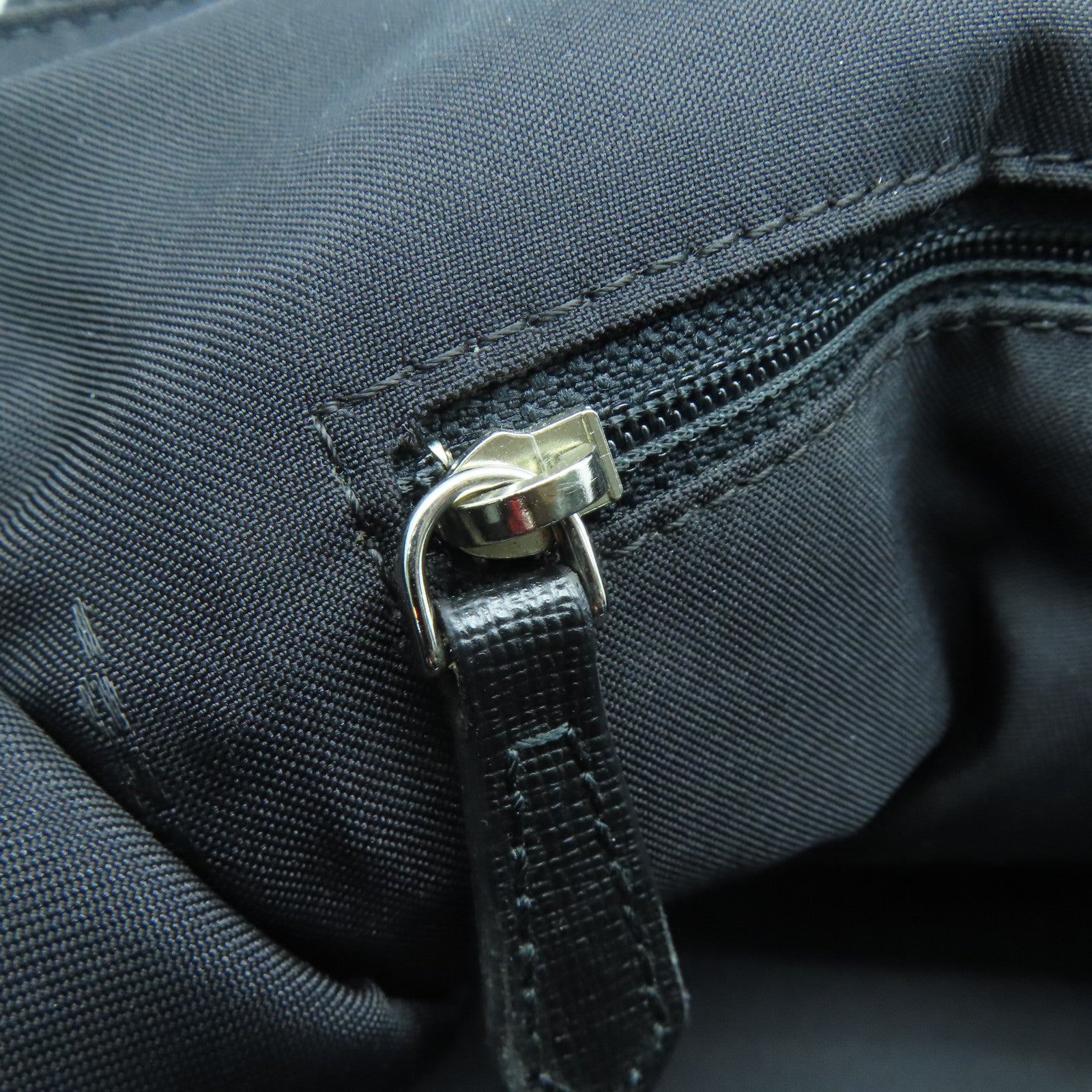 FENDI 尼龍Tote Bag銀扣手挽袋黑色