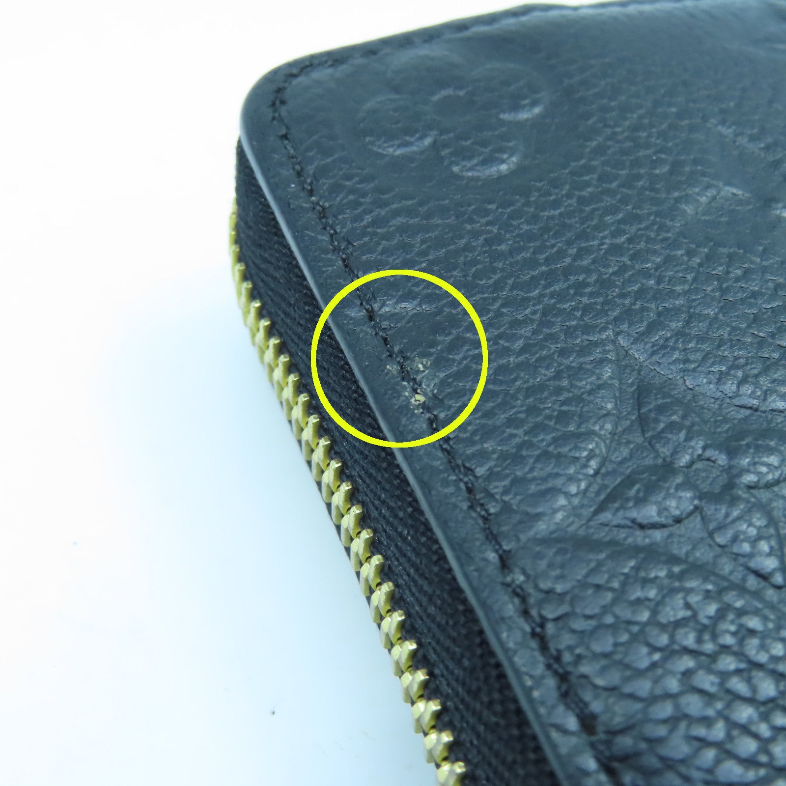 LOUIS VUITTON Monogram Empreinte Zipper Long Wallet金扣長錢包黑色