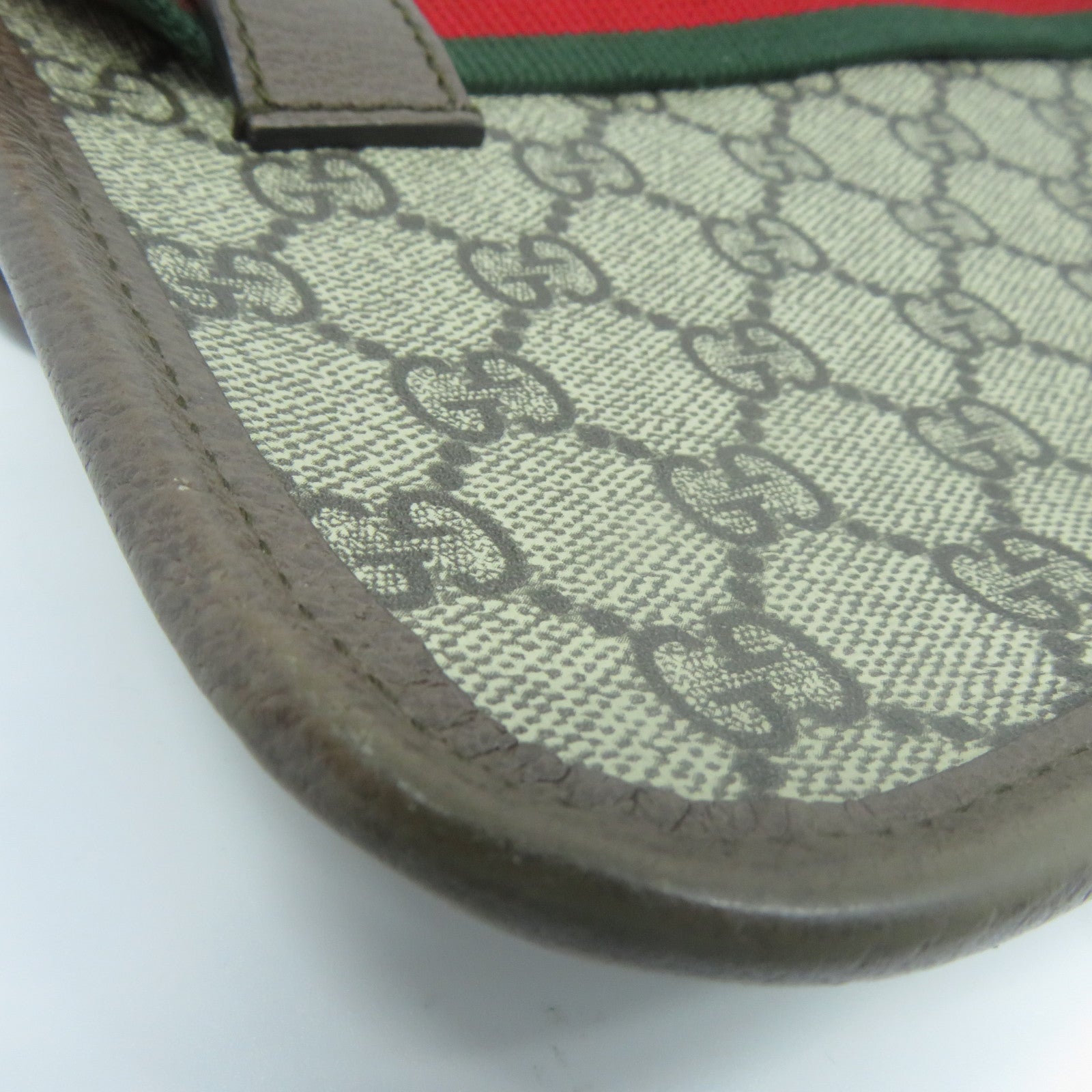 GUCCI 塗層帆布Waist Bag金扣腰包啡色