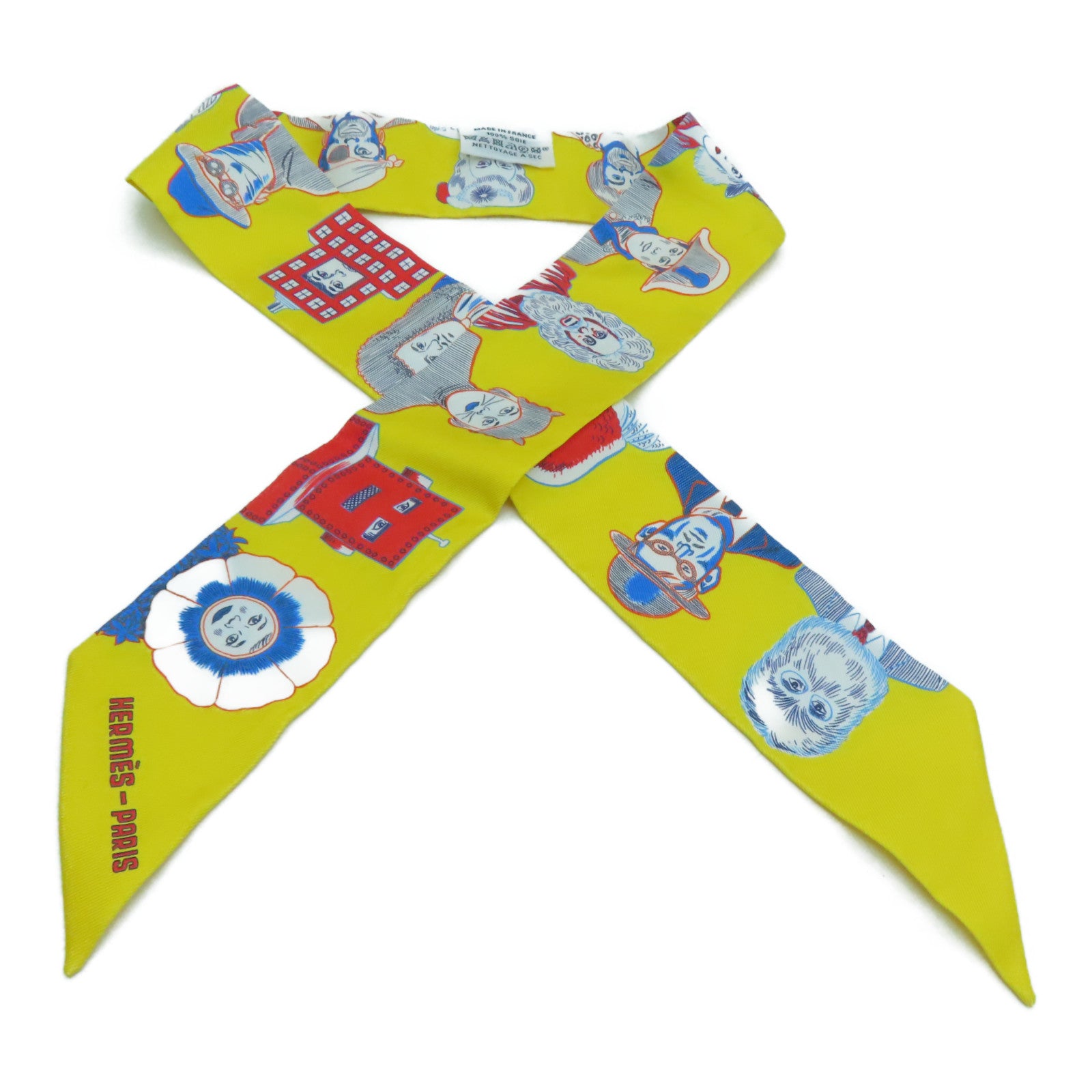 HERMES Silk Twilly Scarf Yellow/Red/Blue – Brand Off Hong Kong