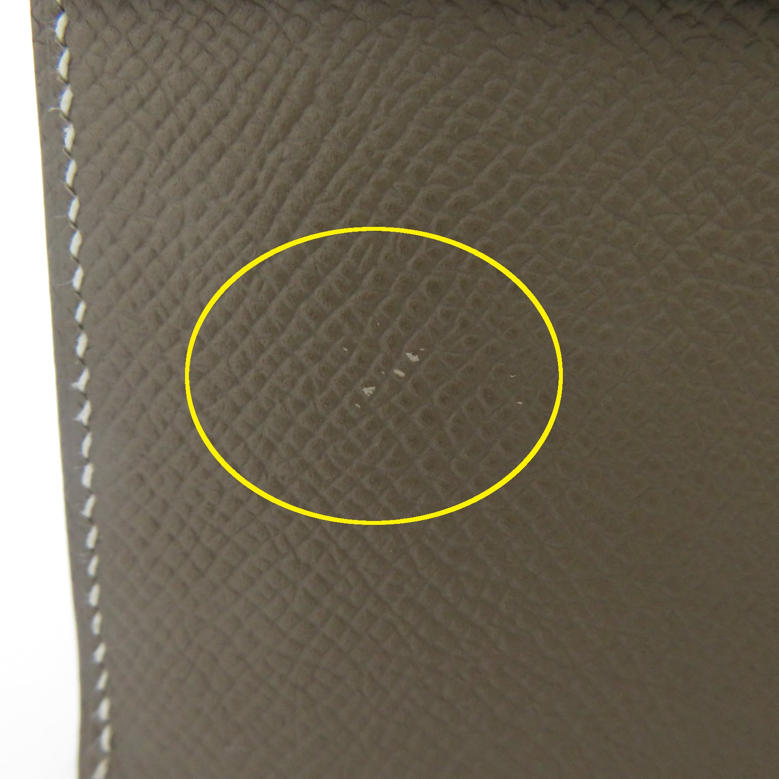 HERMES Epsom皮革Wallet金扣錢包Etoupe大象灰色