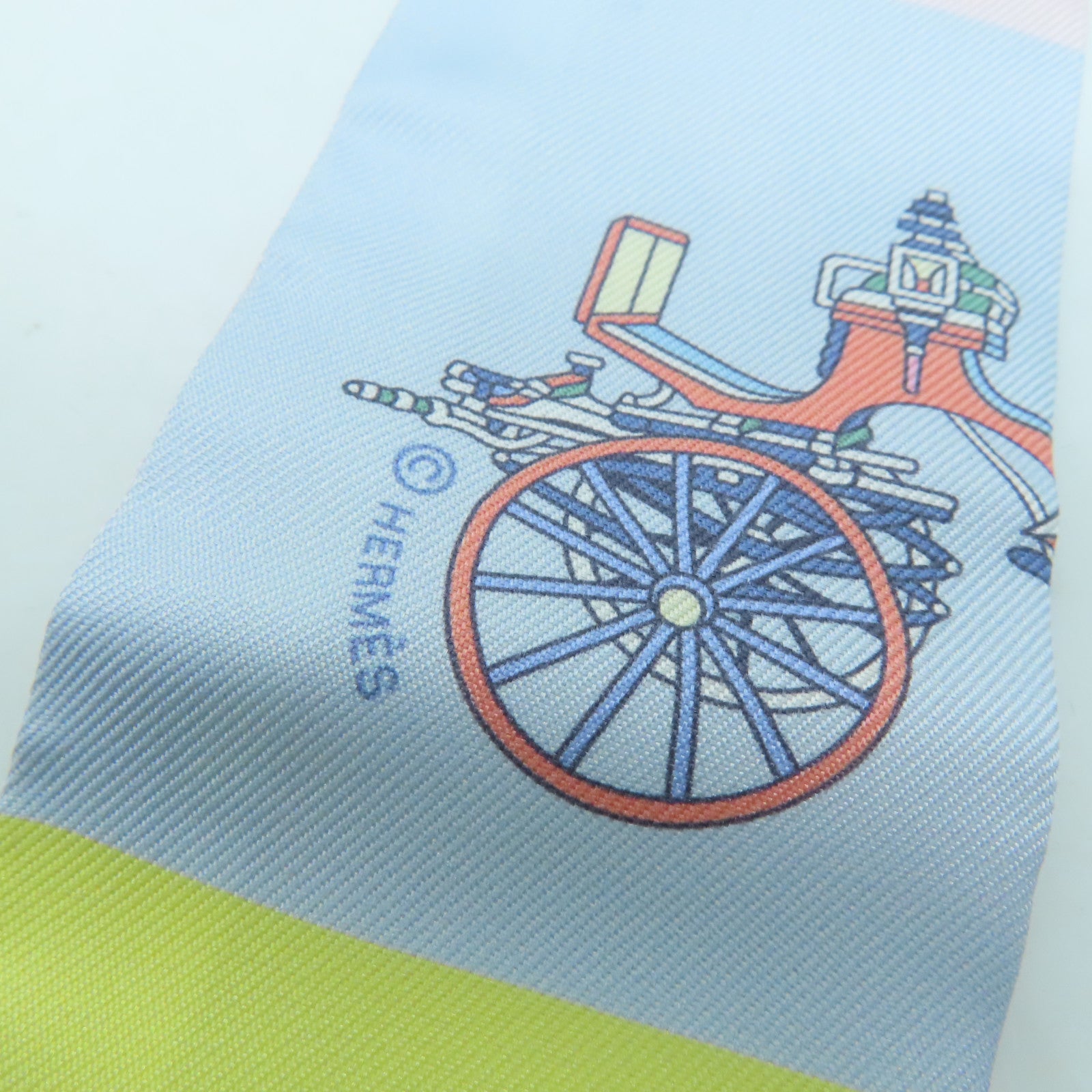 HERMES 丝质Twilly丝巾彩色
