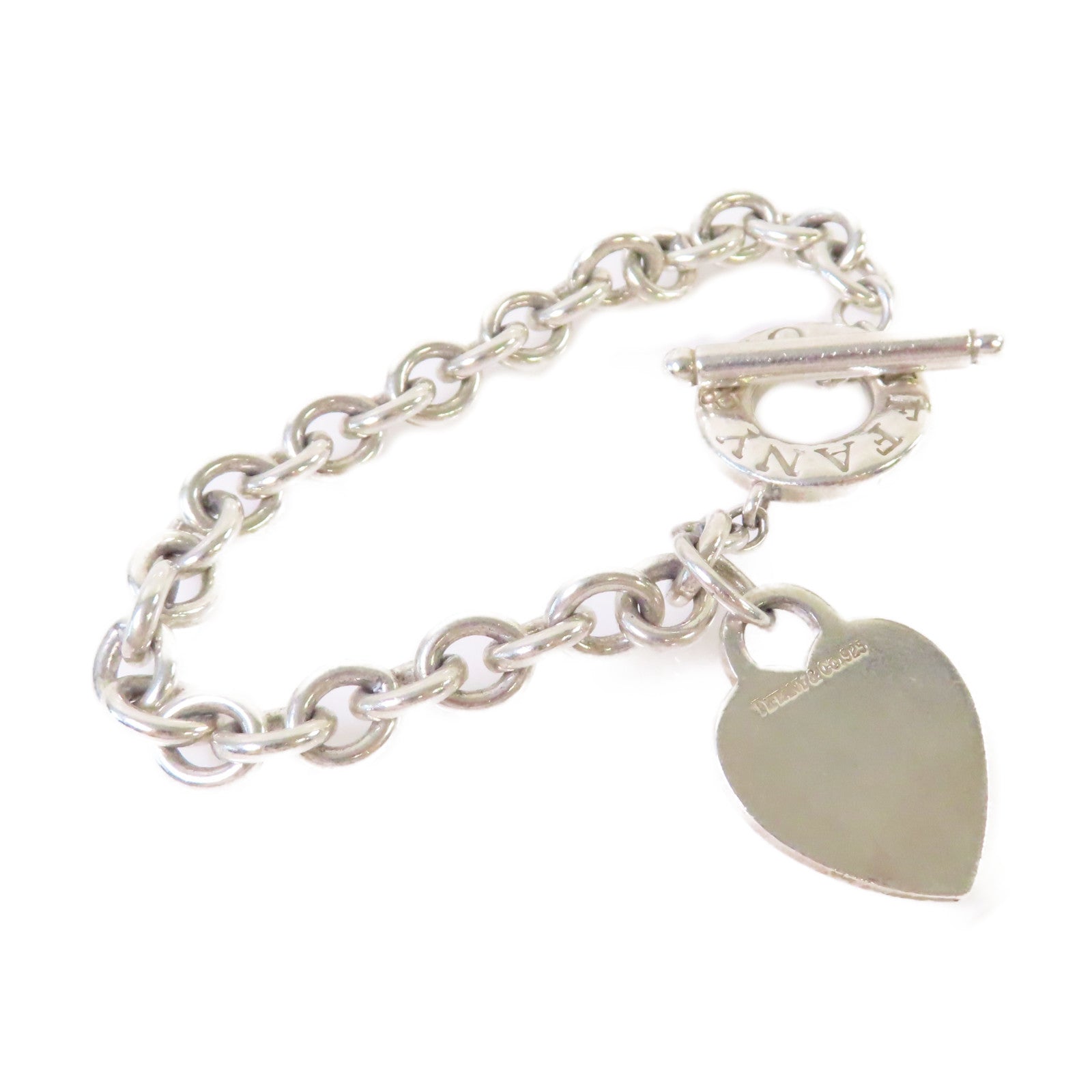 TIFFANY＆CO 925純銀Heart Tag Toggle Bracelet手鏈