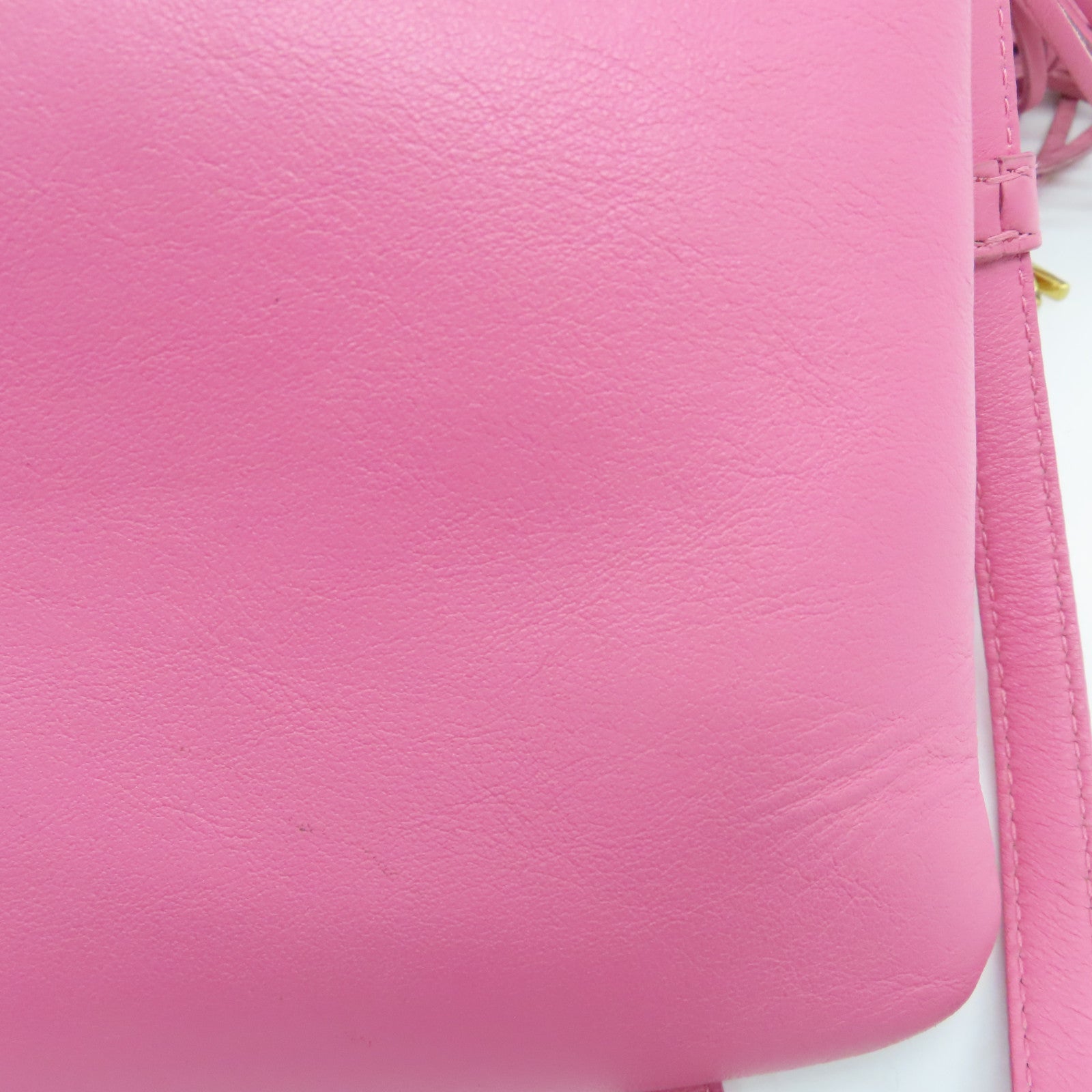 SAINT LAURENT 羊皮皮革Shoulder Bag金扣肩背袋粉红色