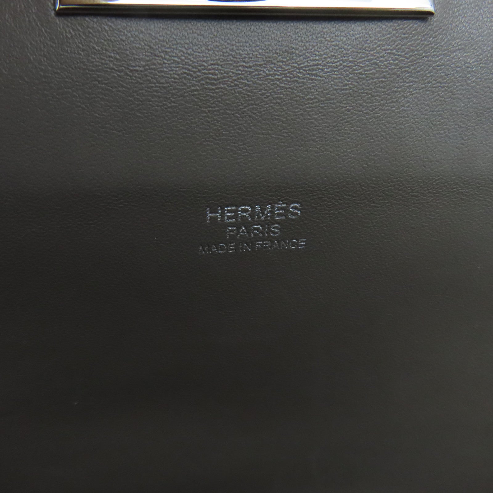 HERMES Evercolor皮革Toolbox 26 2Way Shoulder Bag銀扣手挽肩背兩用袋Etain/錫灰色