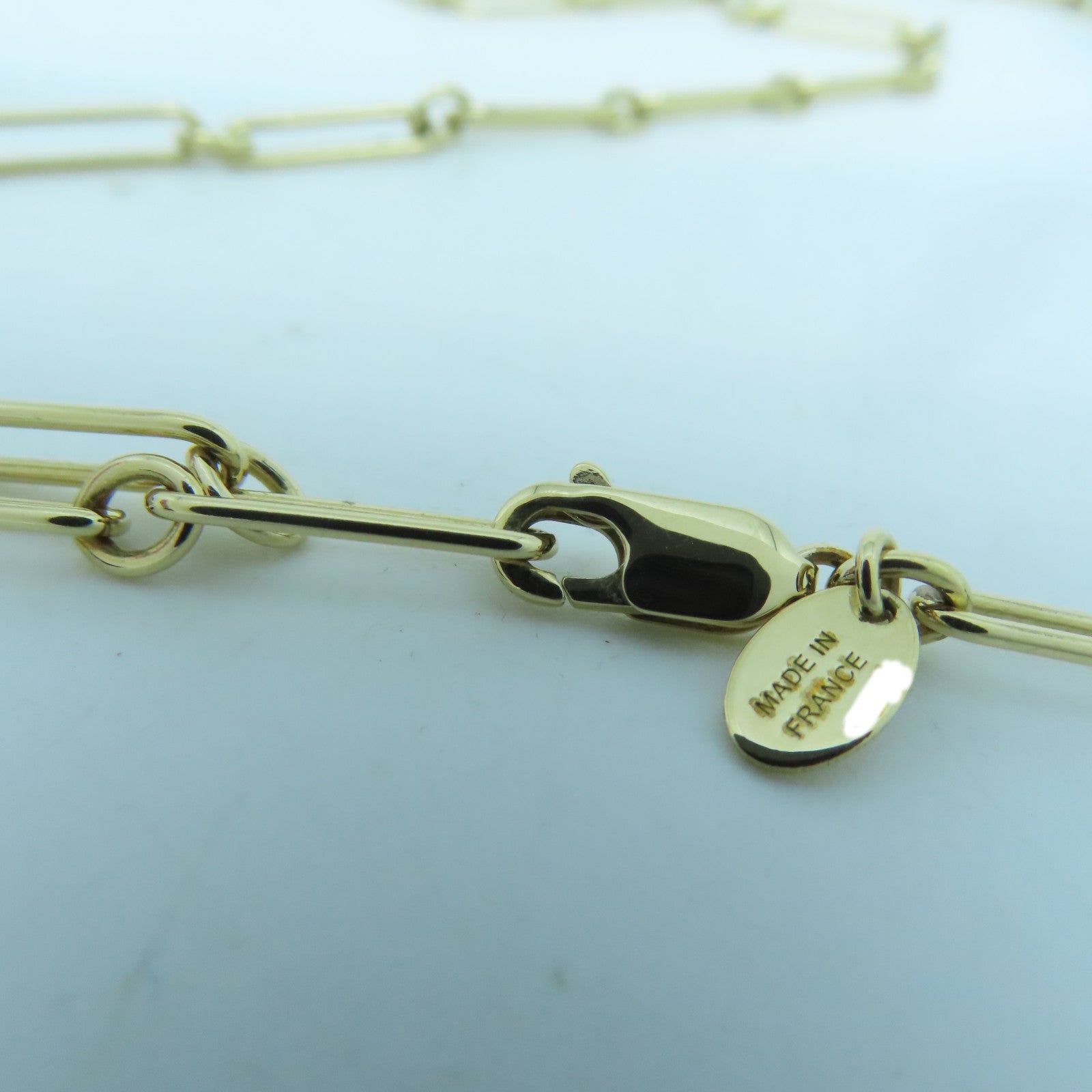 HERMES PVC/金屬Fusion Amulette Necklace項鍊金色/黑色/紅色#82cm