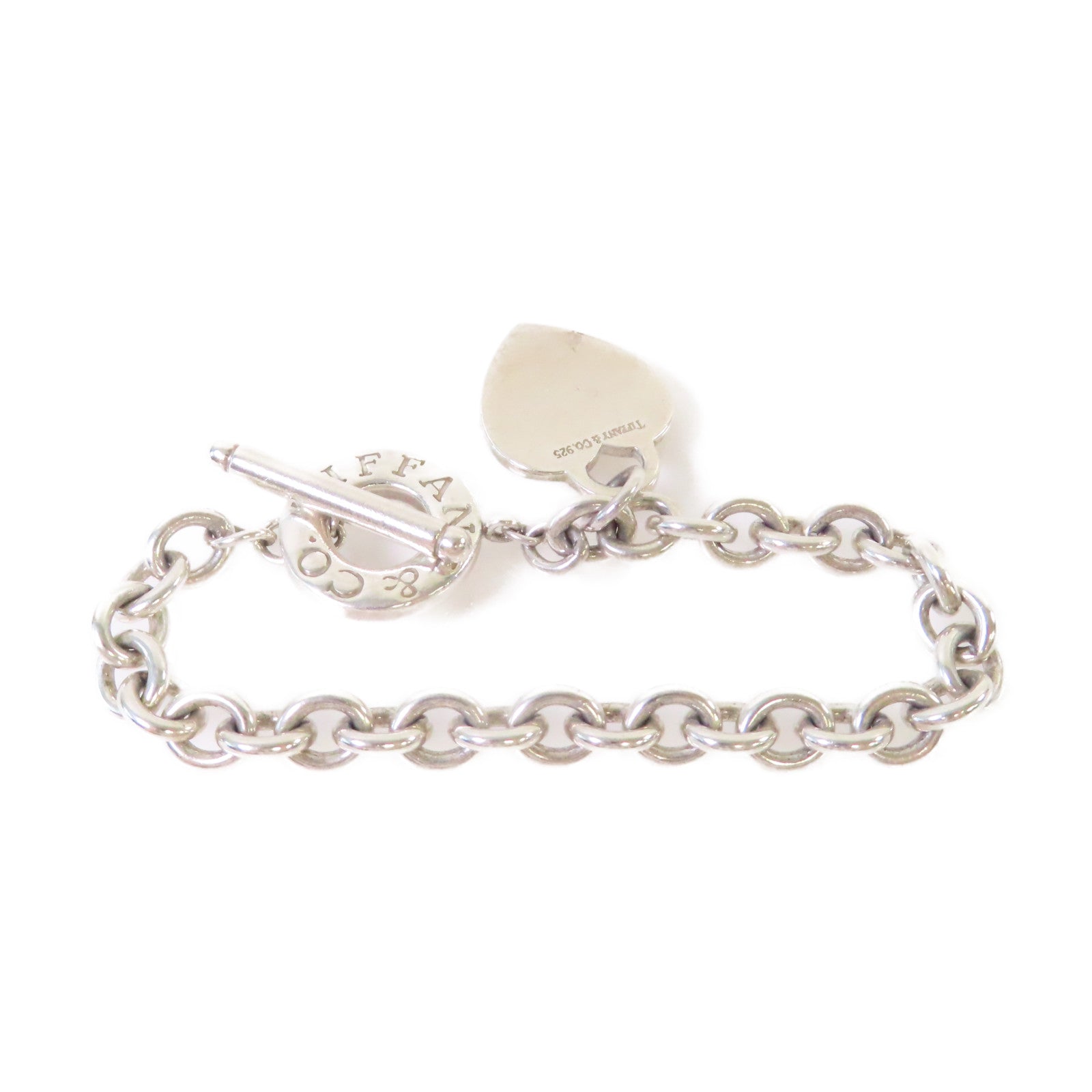 TIFFANY＆CO 925純銀Heart Tag Toggle Bracelet手鏈