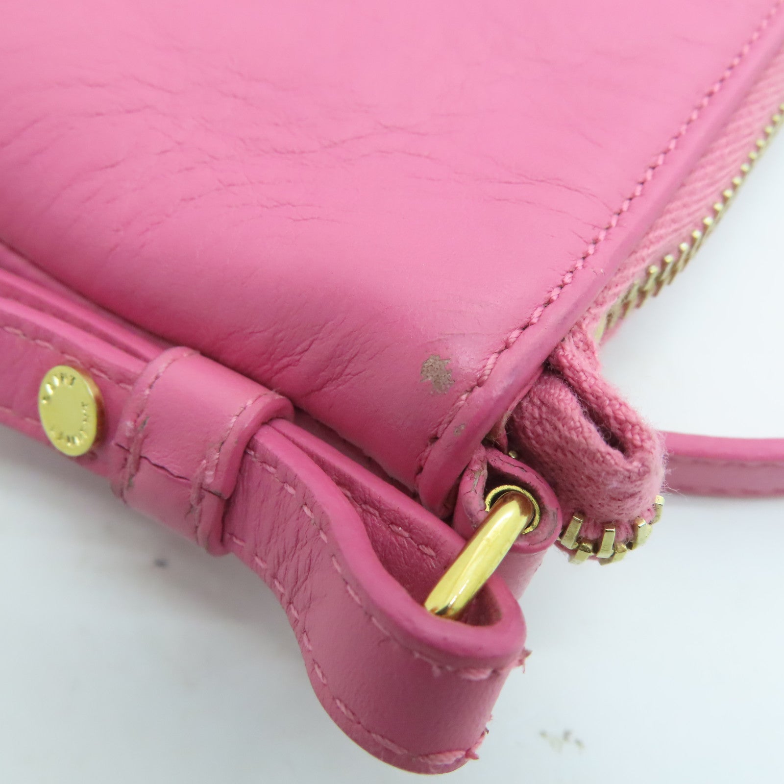 SAINT LAURENT 羊皮皮革Shoulder Bag金扣肩背袋粉红色
