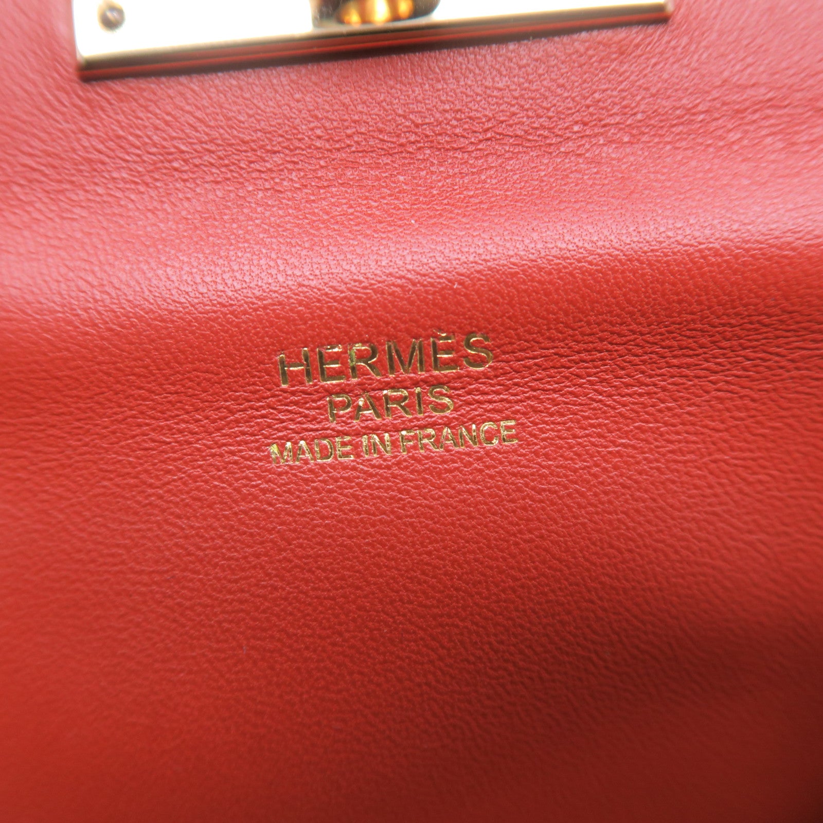 HERMES Evercolor皮革Toolbox 20cm金扣手挽肩背兩用袋米色