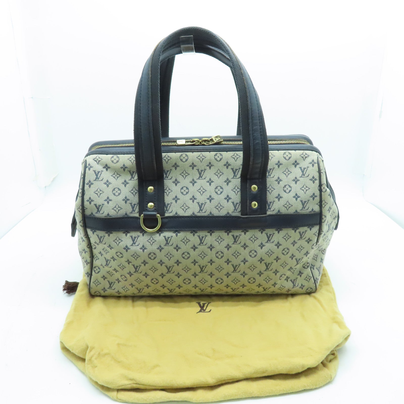 LOUIS VUITTON 【激減優惠】Monogram Mini Josephine GM金扣肩背袋灰色